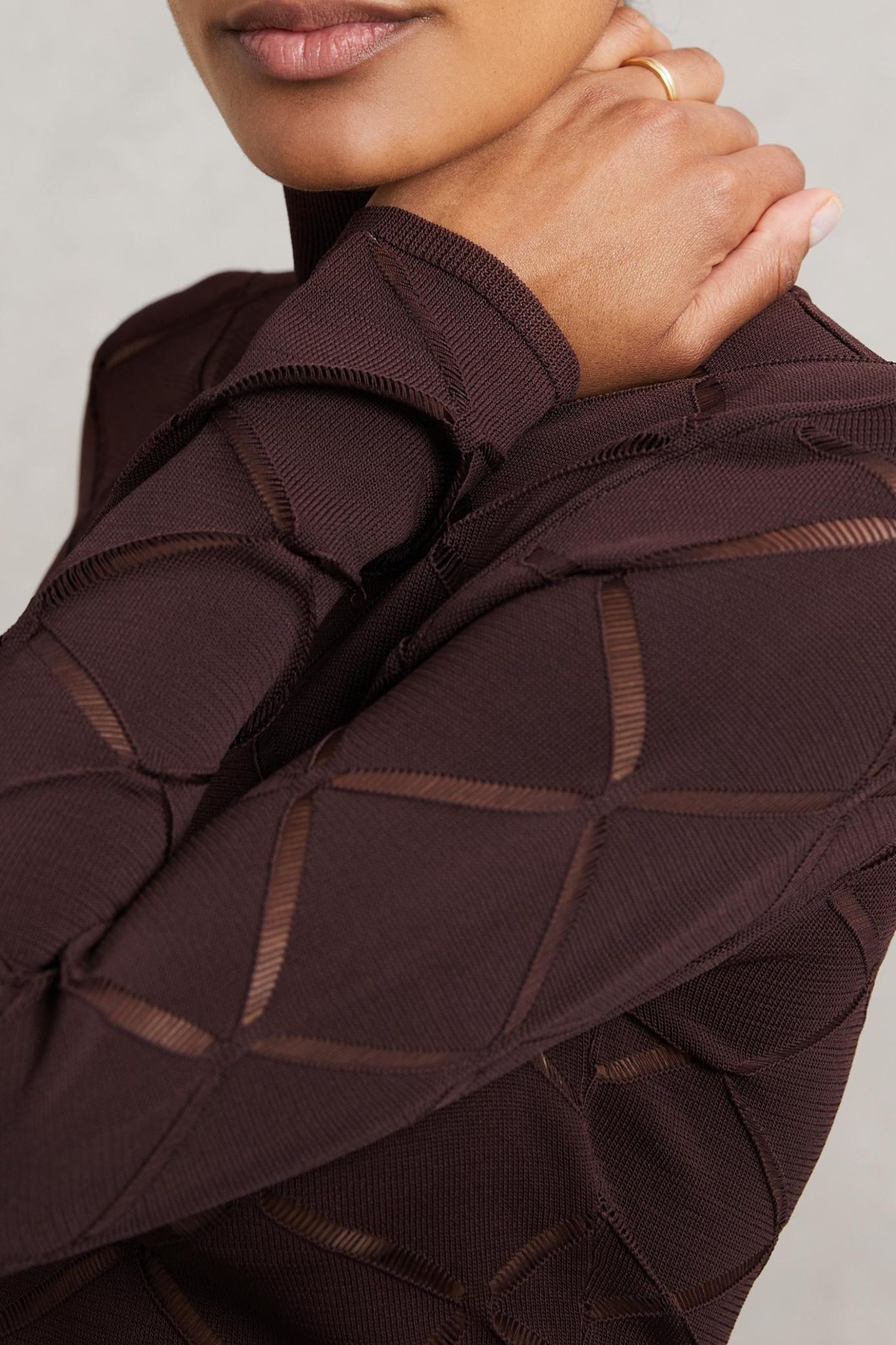 LASER CUT TOP BURGUNDY 7