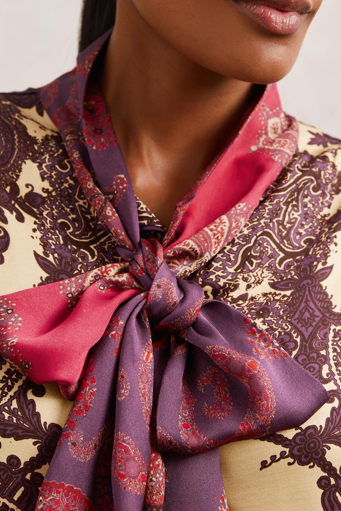 PAISLEY PRINT TOP RED 4