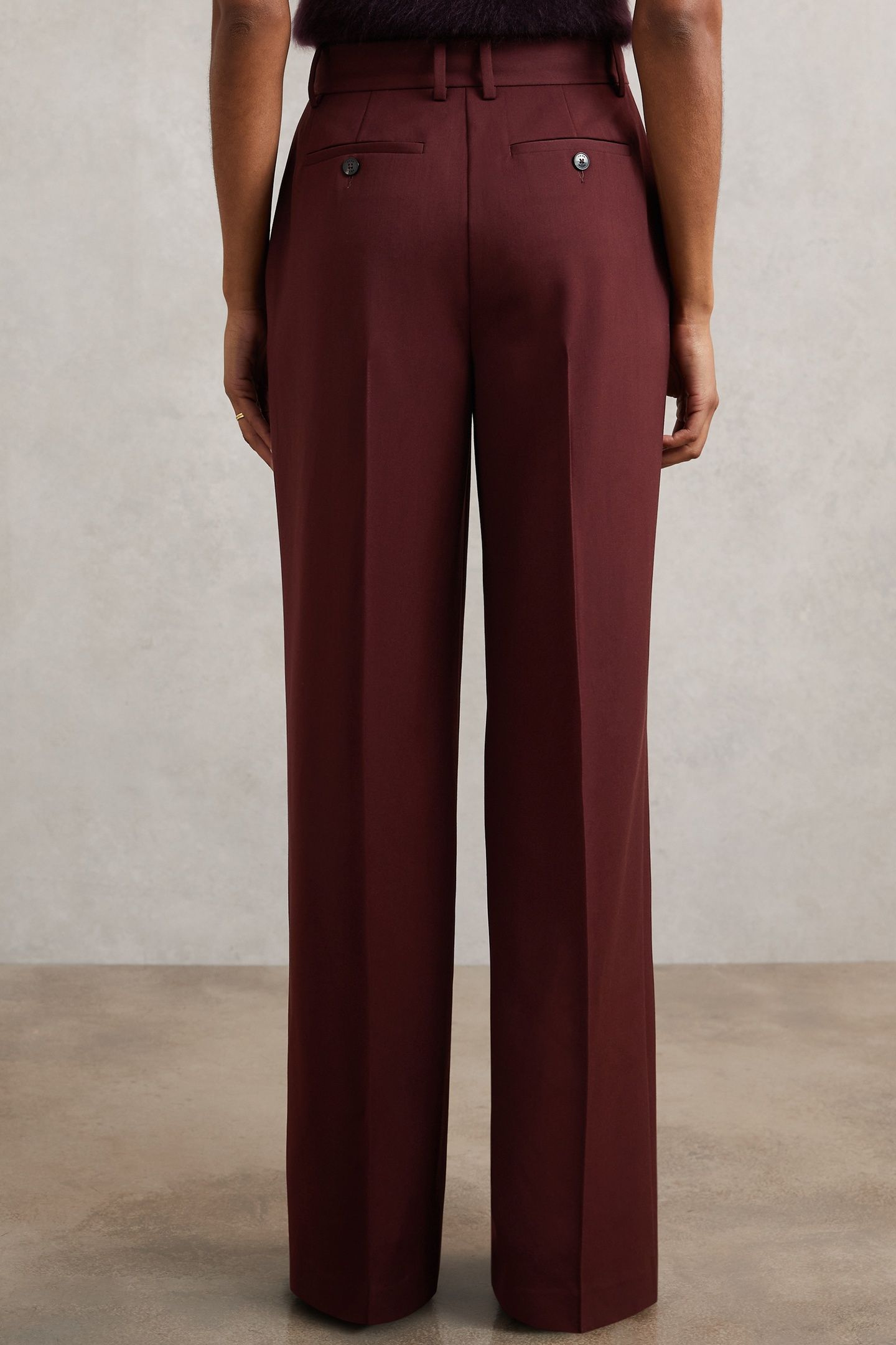 WIDE LEG TROUSER BURGUNDY 2