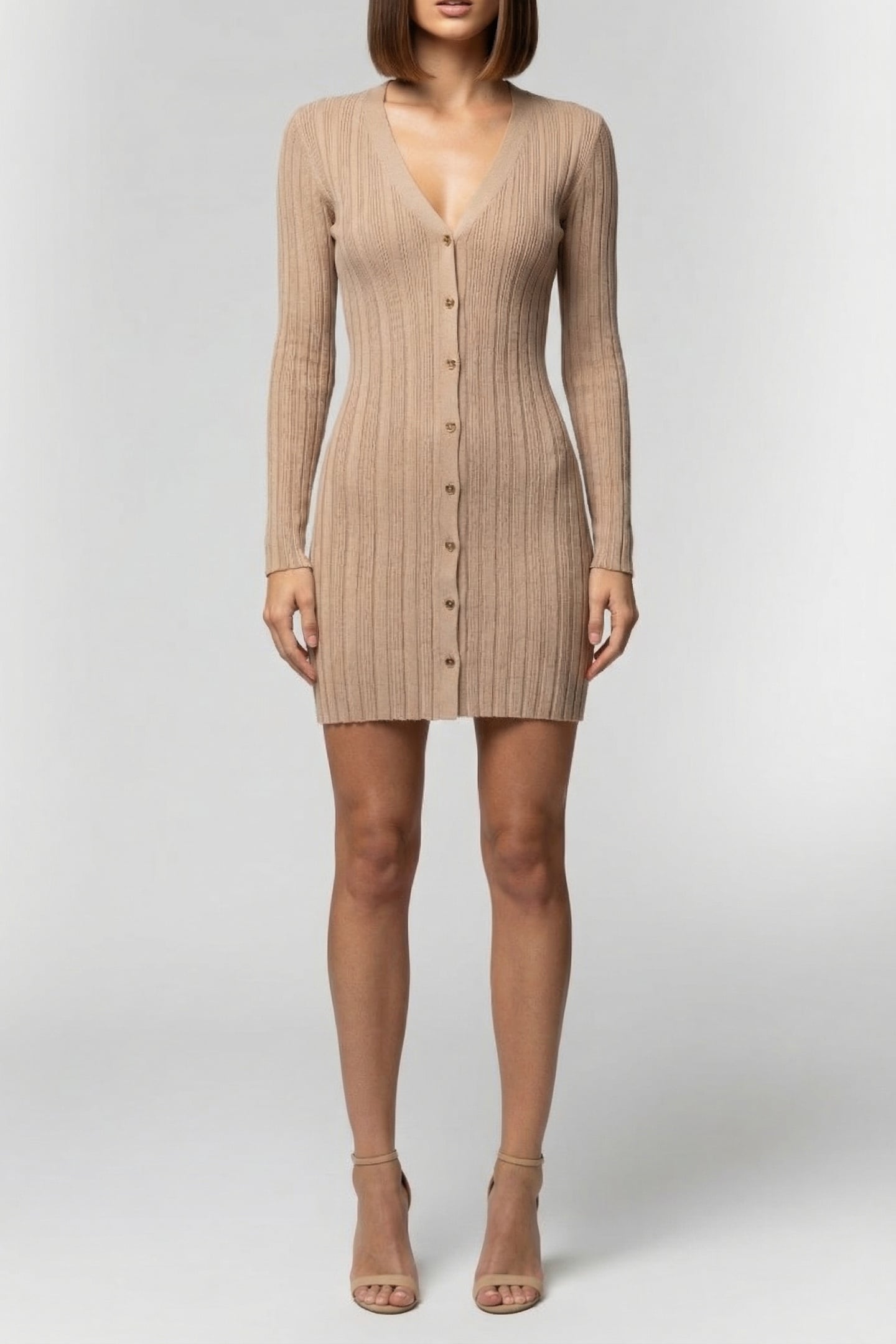 MARCIANO BY GUESS GIADA LONG CARDIGAN NATURAL ALMOND 1