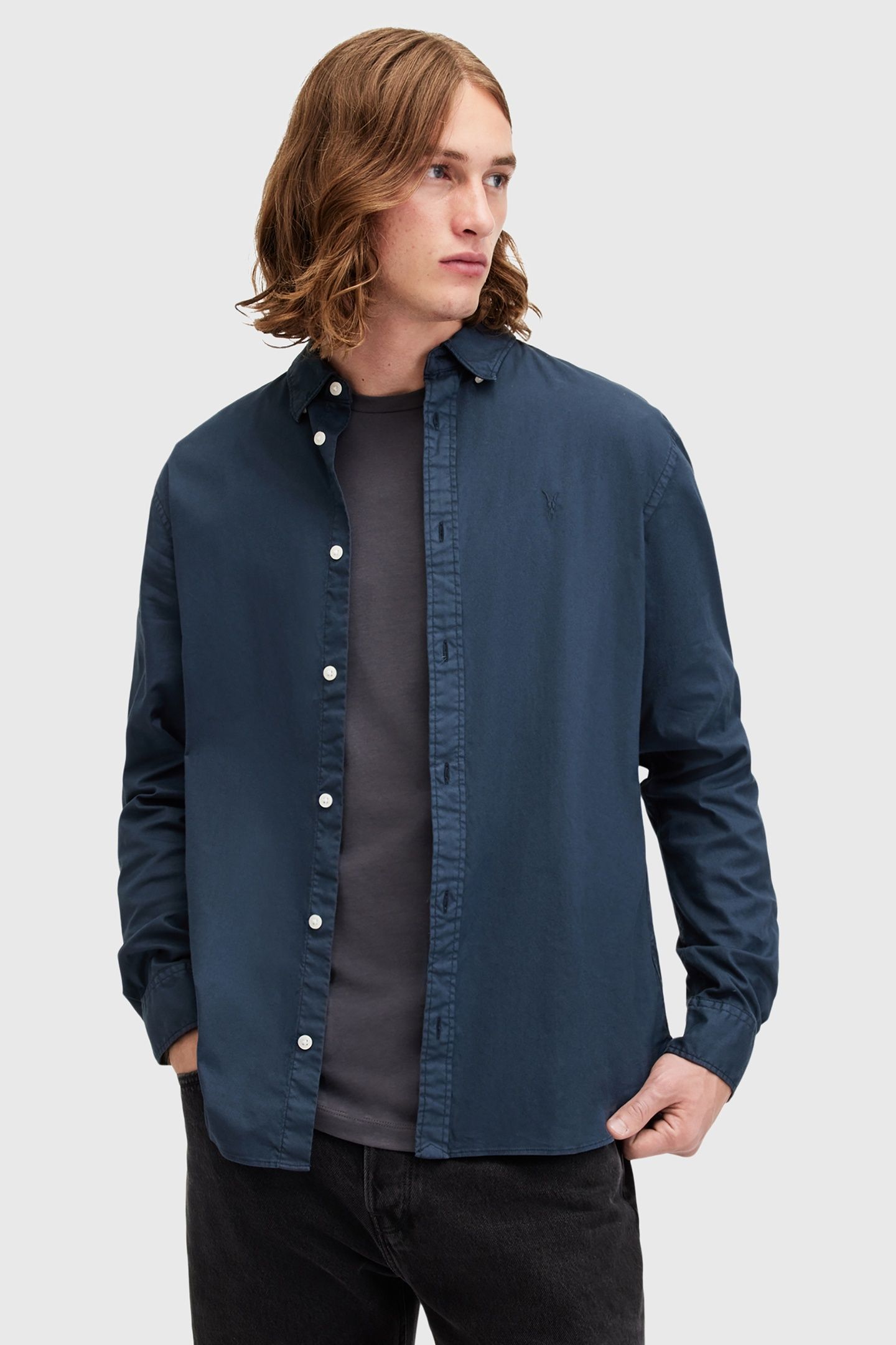 HAWTHORNE LS SHIRT GARNET BLUE 1