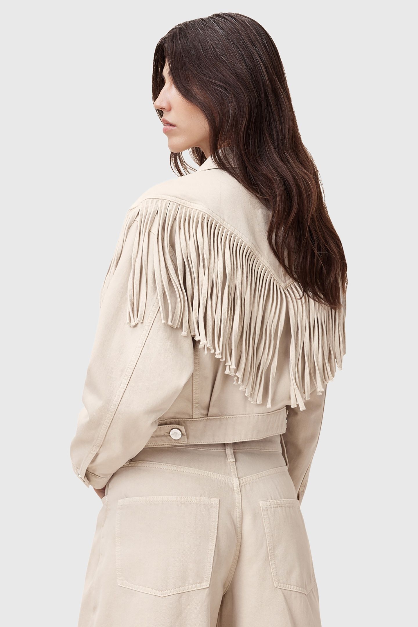 MARLENE FRNGE JACKET CREAM WHITE 5