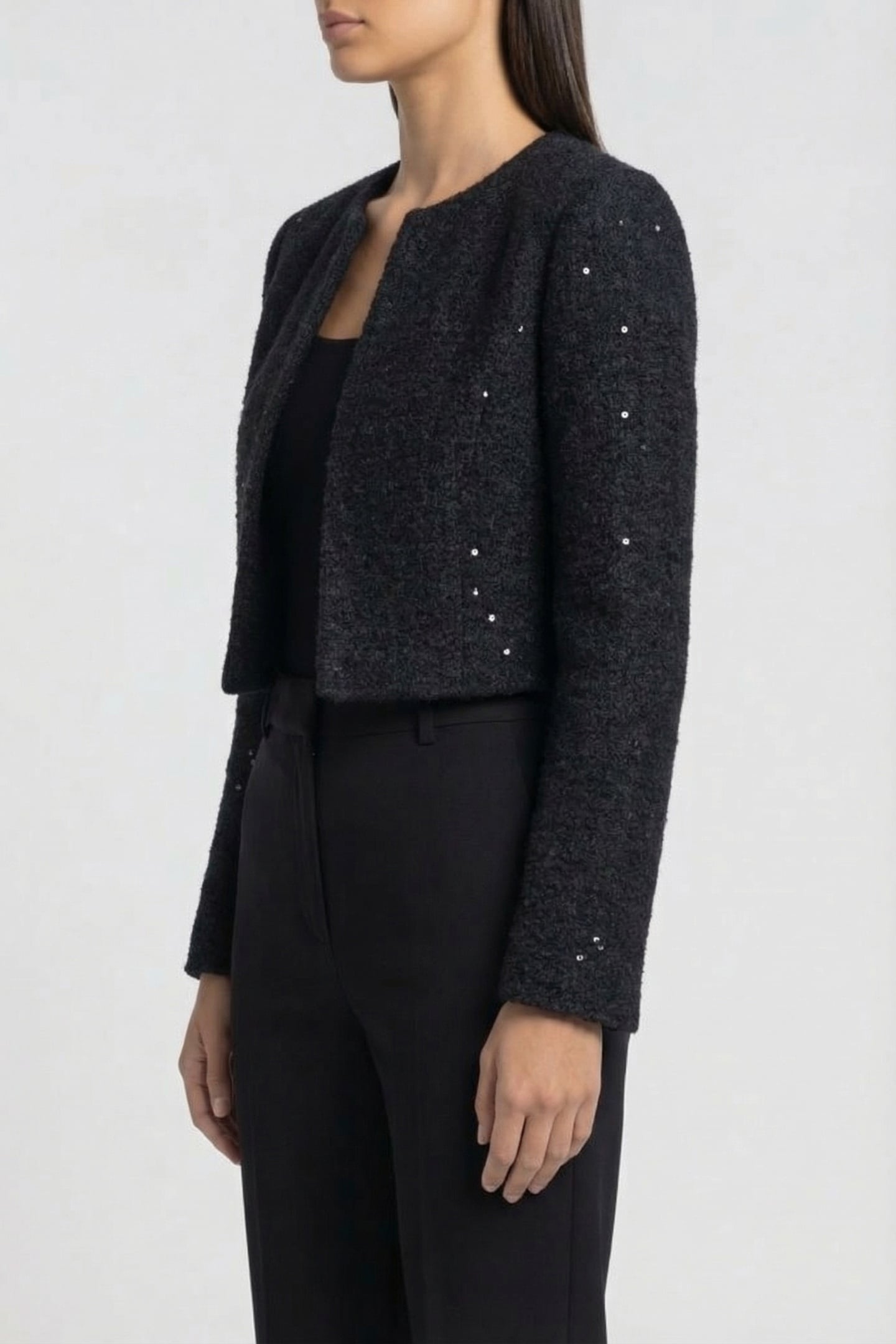 MARCIANO BY GUESS BOUCLE AWAY JACKET JET BLACK 3