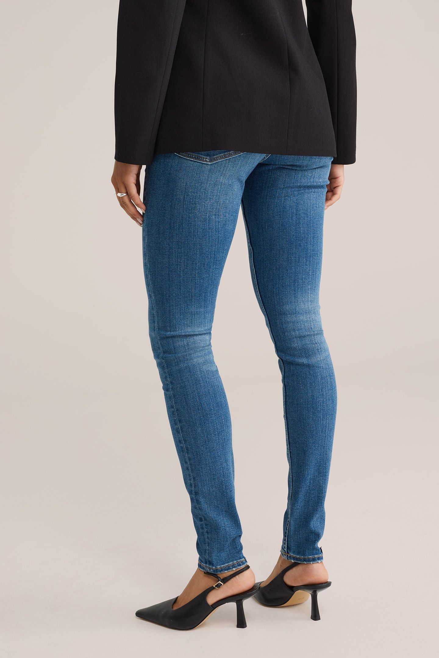 5-POCKET MID WAIST DARK BLUE 2