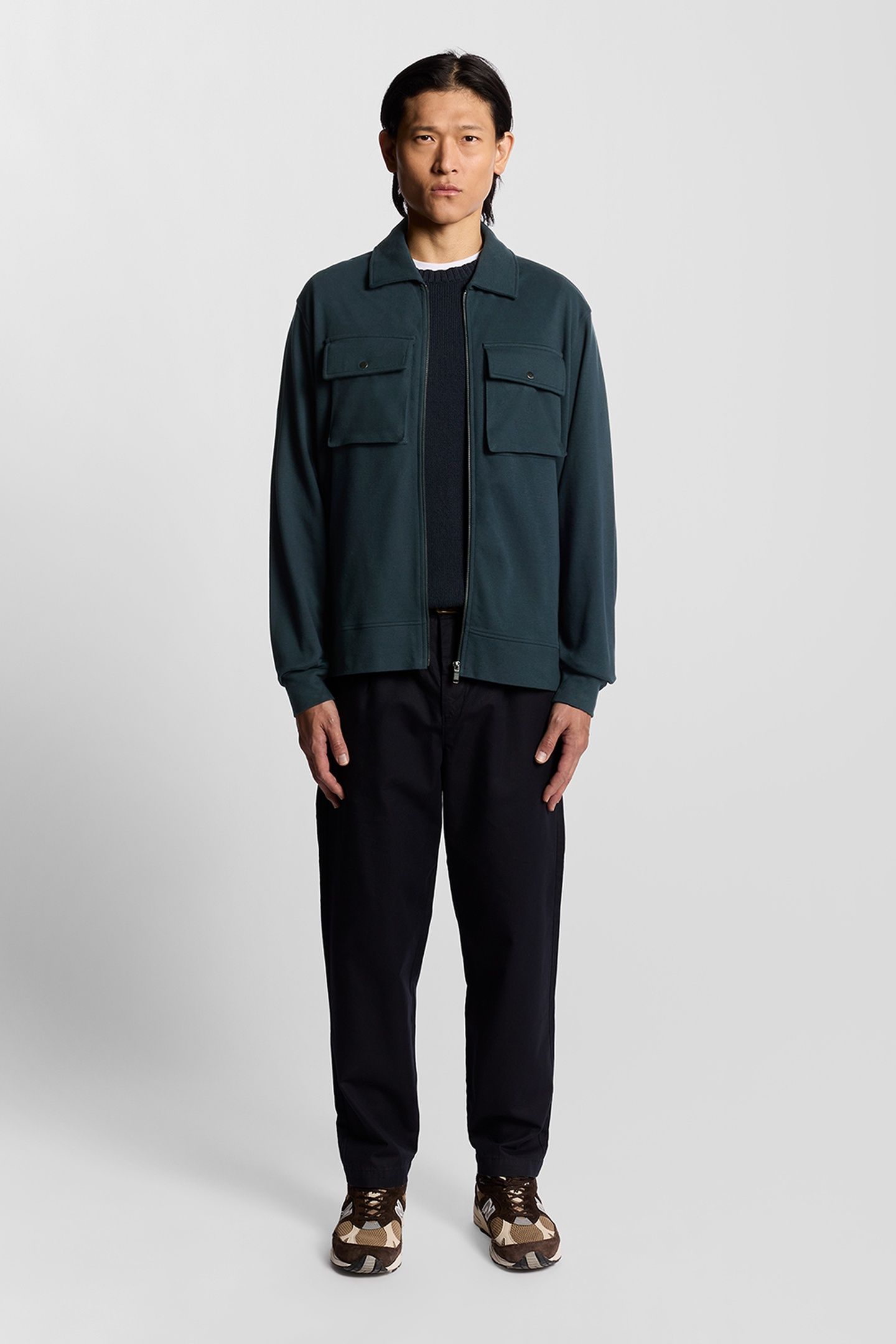 INTERLOCK JERSEY OVERSHIRT CARBON 1