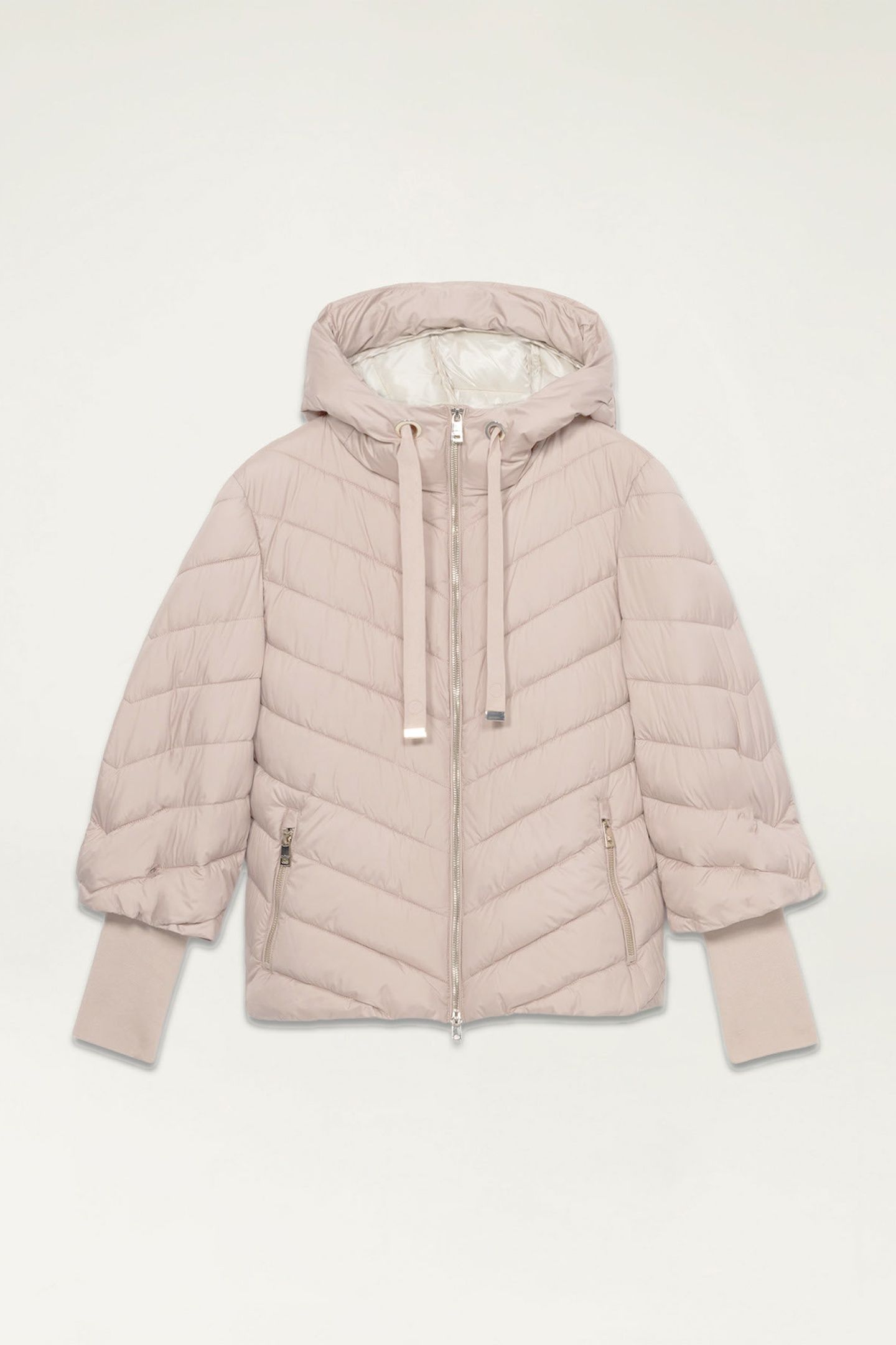 LIGHTWEIGHT DOWN JACKET WITH HOOD AND CUFFS PINK 3