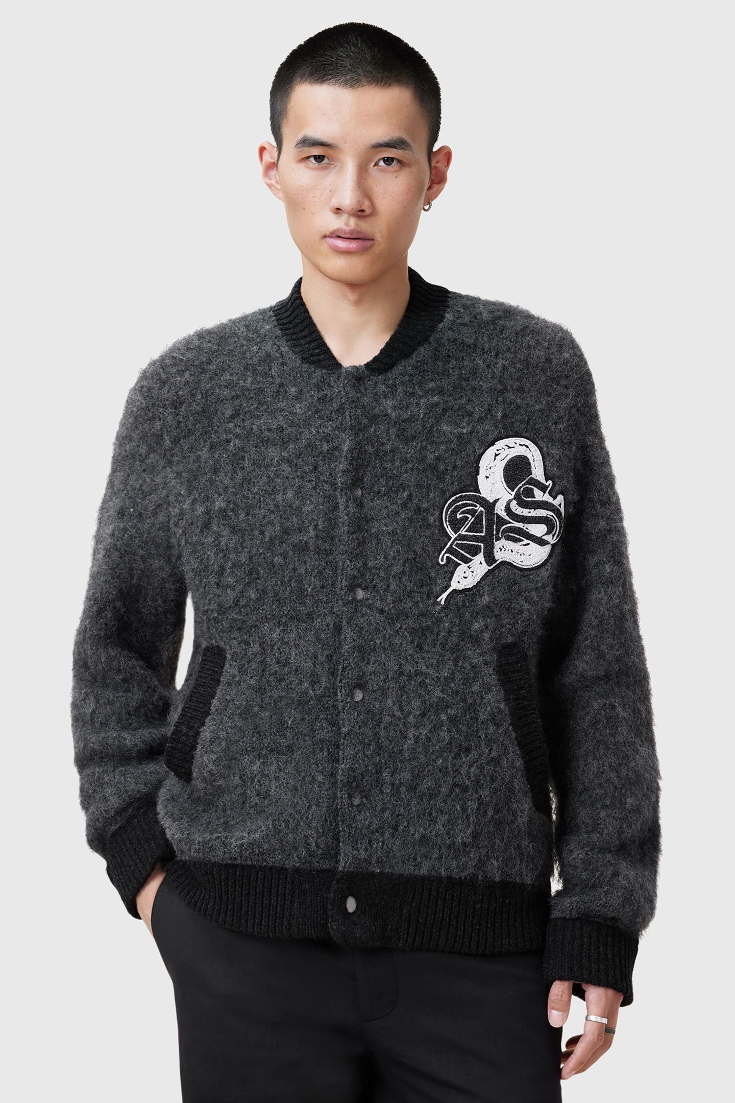 JACKSON CARDIGAN CHARCOAL GREY 1