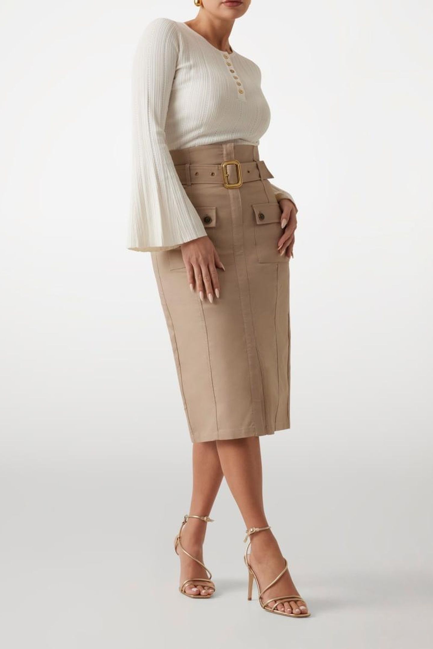 MARCIANO BY GUESS GIADA LS SWEATER TOP SANDY SHORE 1