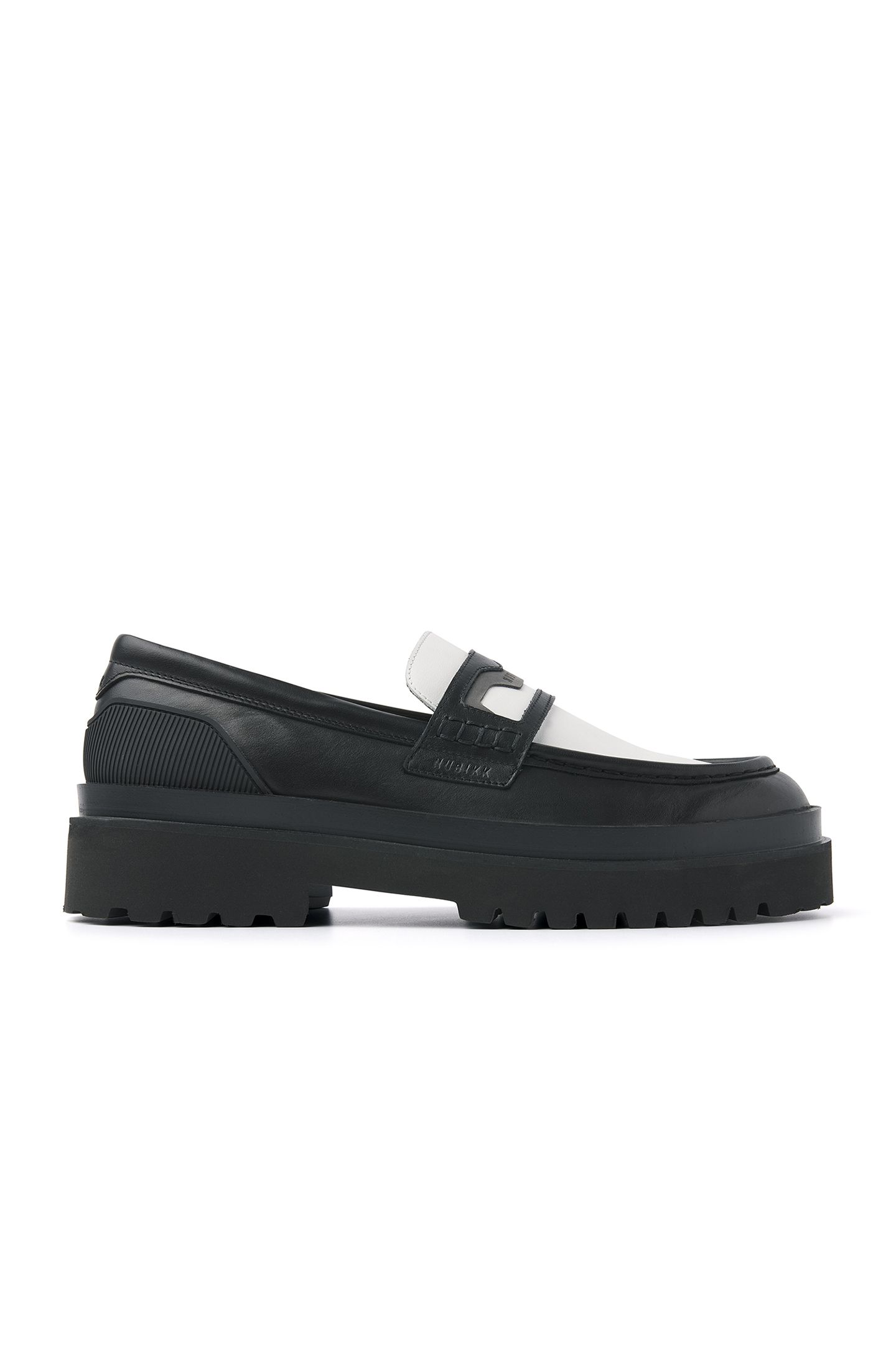 ETHAN GATSBY BLACK LEATHER-WHITE 1