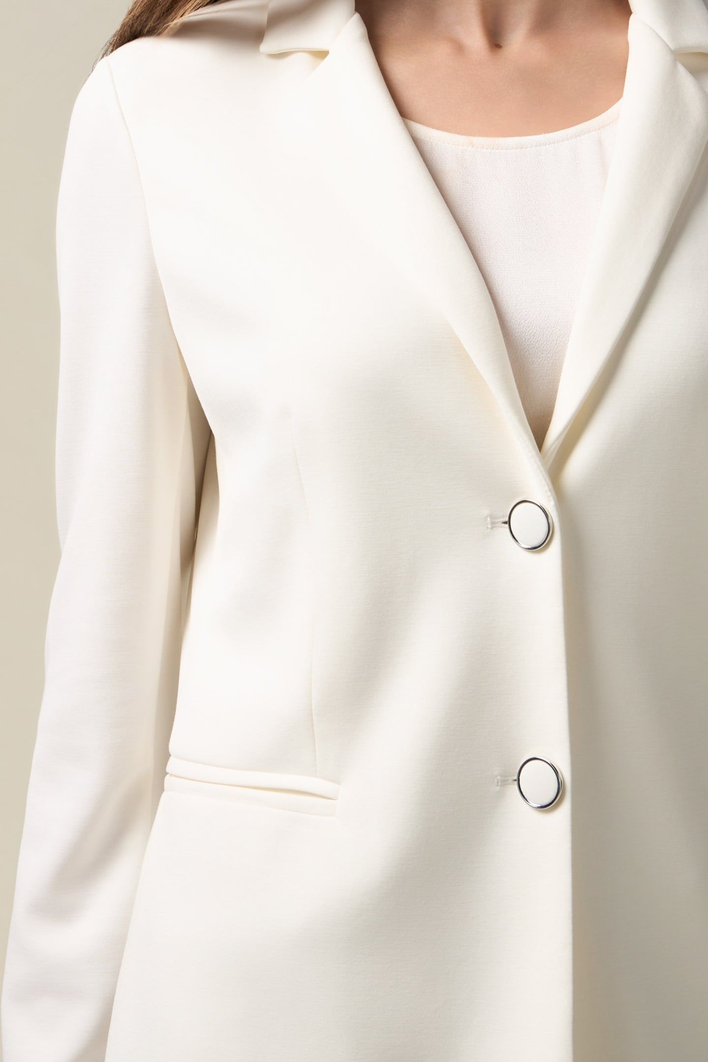 SOFT TOUCH SWEATSHIRT BLAZER WHITE 5