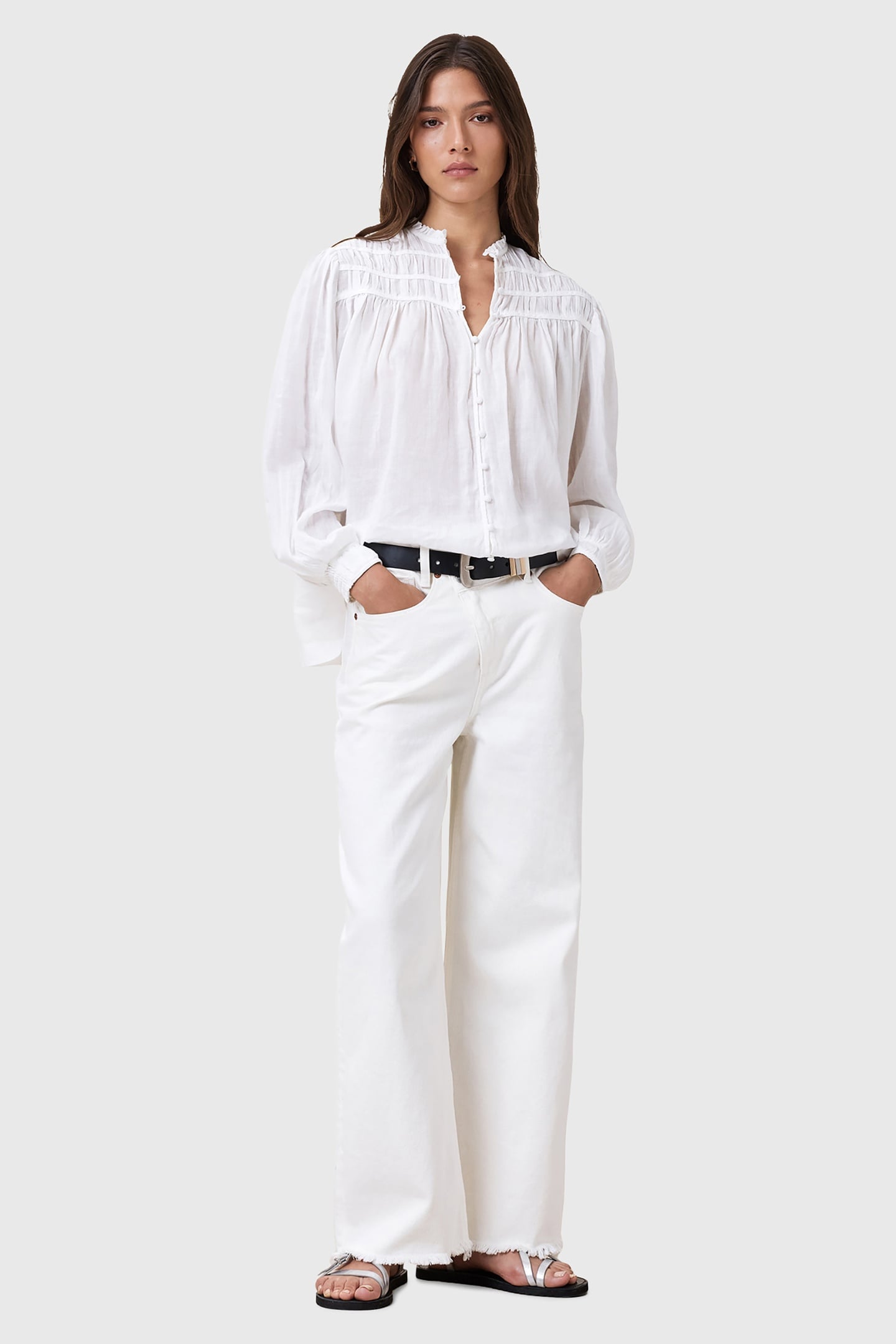 ETTI LINEN SHIRT OPTIC WHITE 1