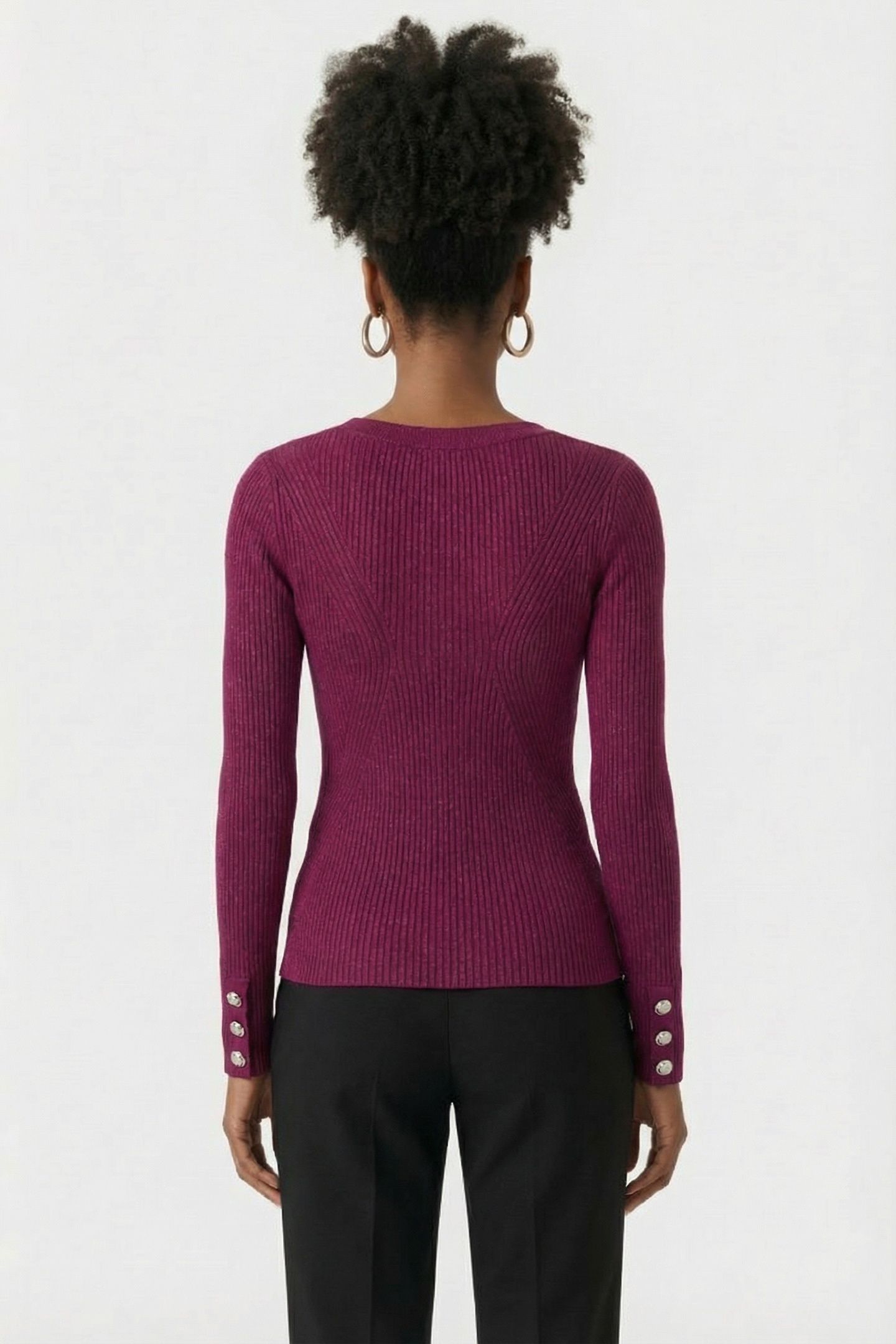 MARCIANO BY GUESS ISA LS BOAT NECK TOP SWEATER VINTAGE RASPB 2