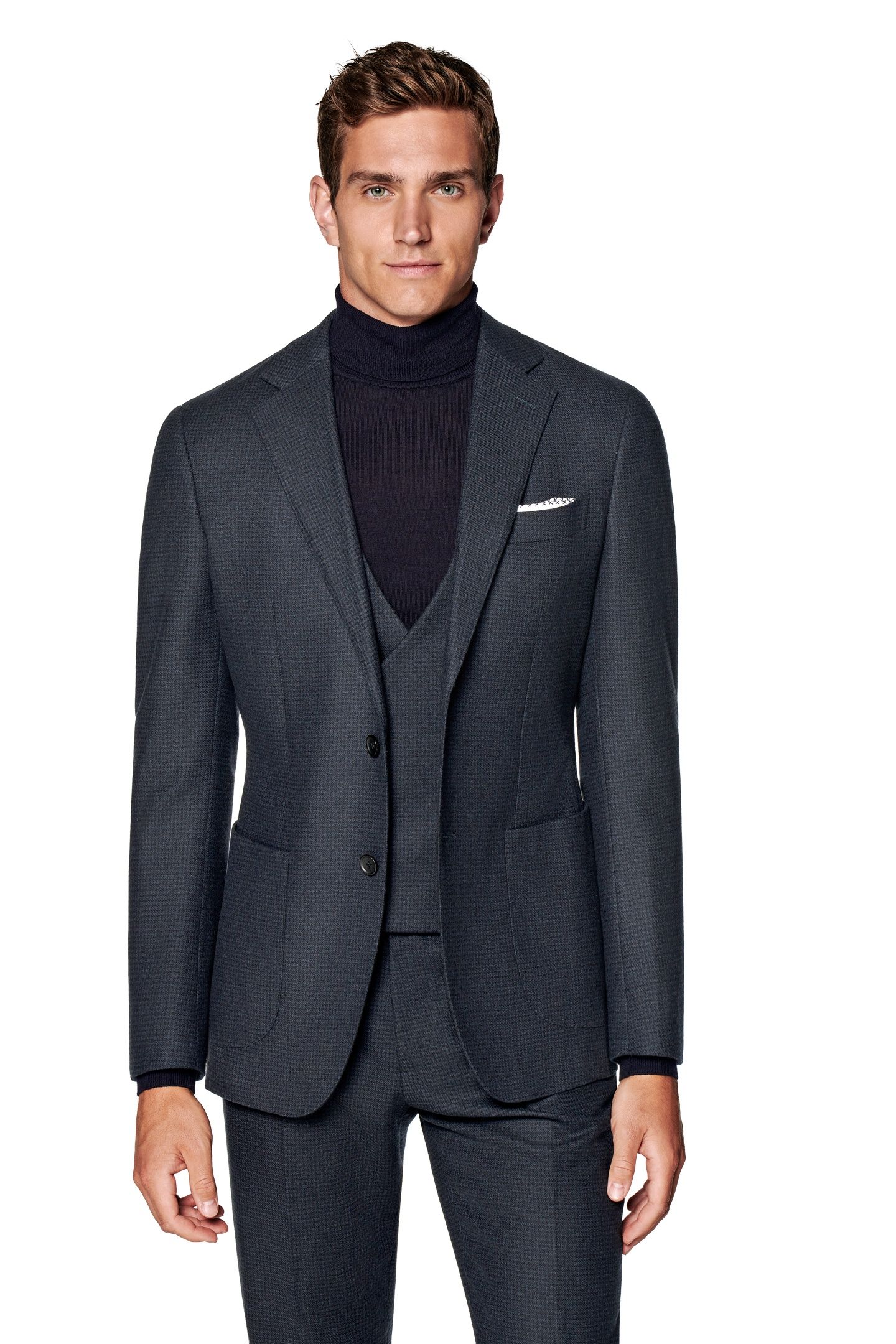SUIT WOOL CASHMERE NAVY 5