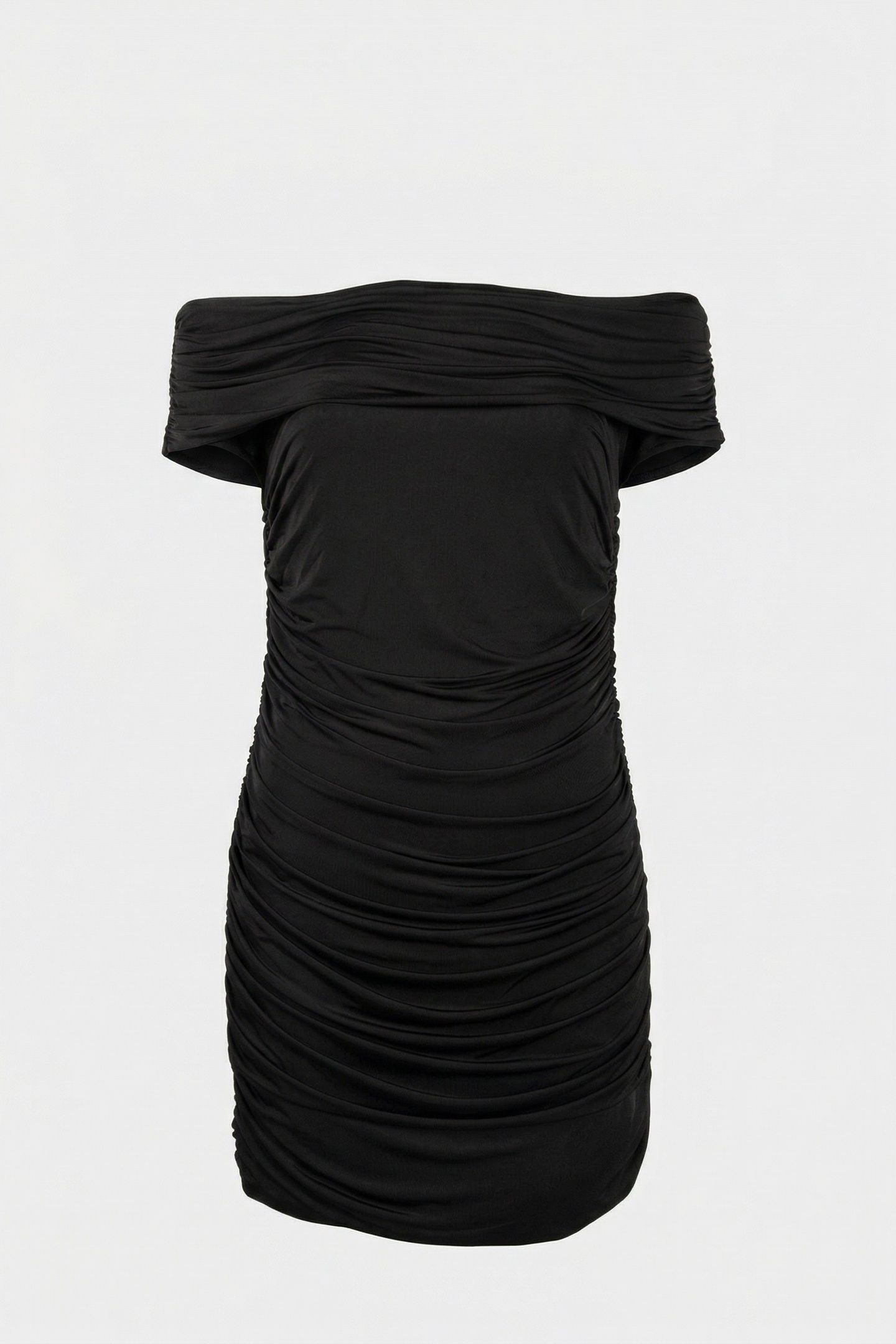 MARCIANO BY GUESS ALVA OFF SHOULDER DRESS JET BLACK 3