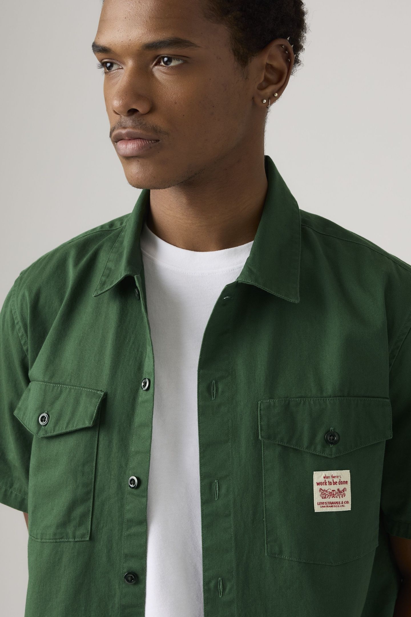SHORT SLEEVE WORKER SHIRT GREEN 6