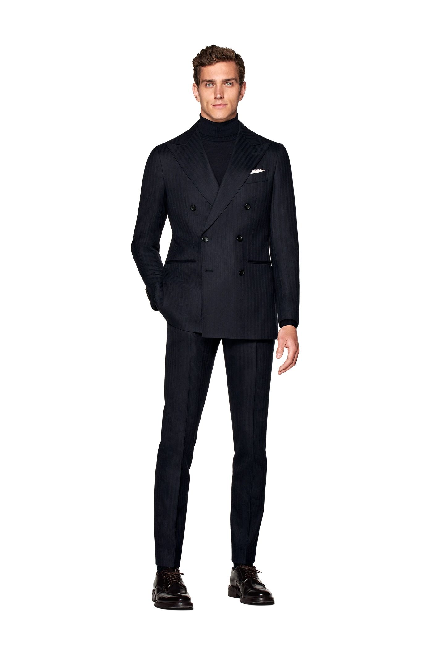 SUIT-NAVY HERRINGBONE NAVY 5