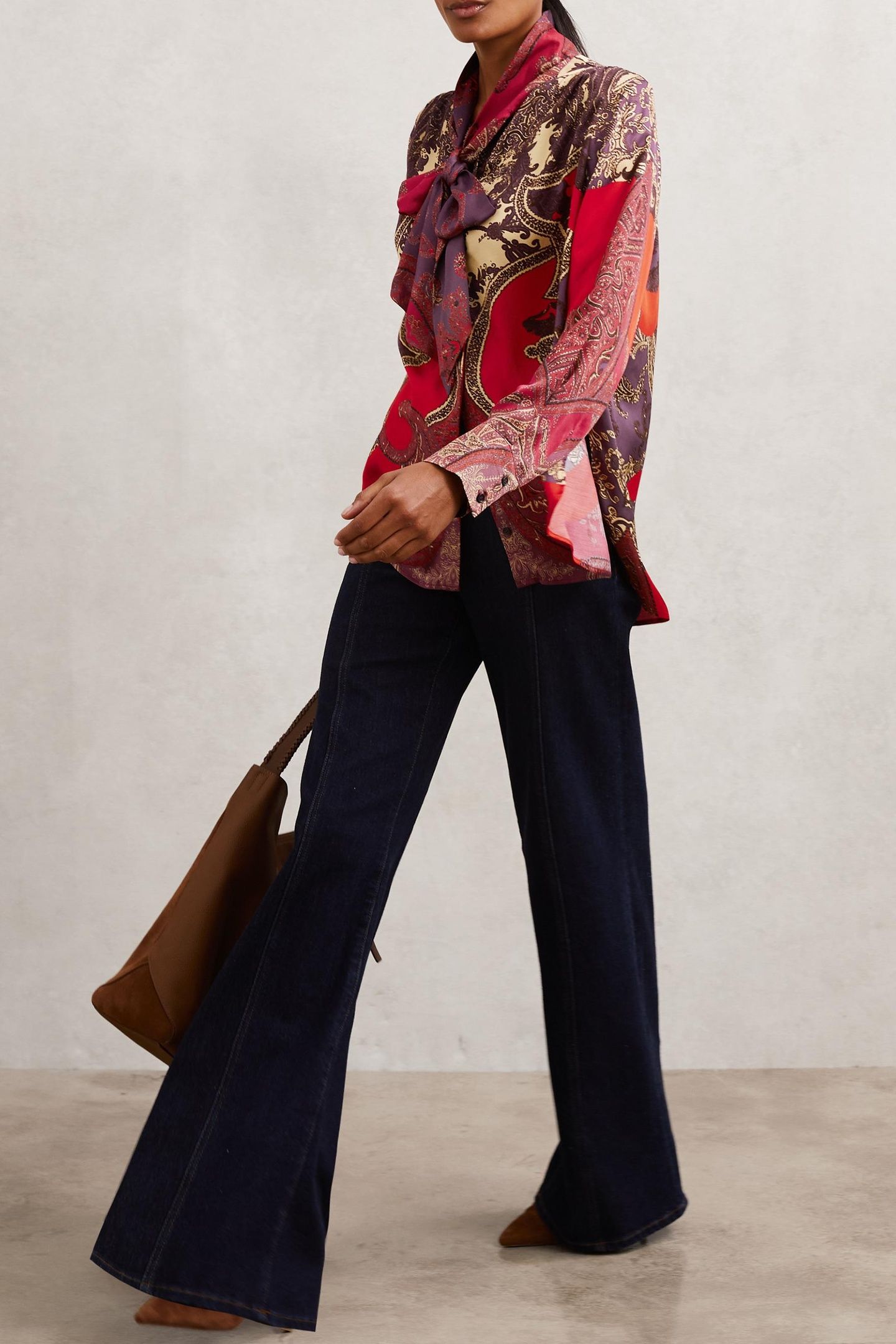 PAISLEY PRINT TOP RED 1