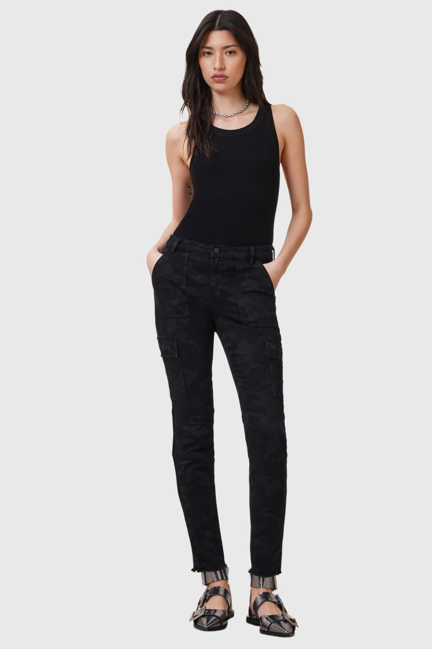 DURAN SKINNY CARGO CAMO BLACK 3