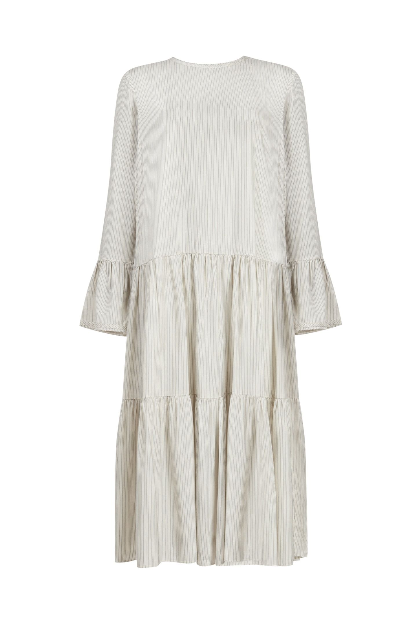 LORI STRIPE DRESS CHALK WHITE 1
