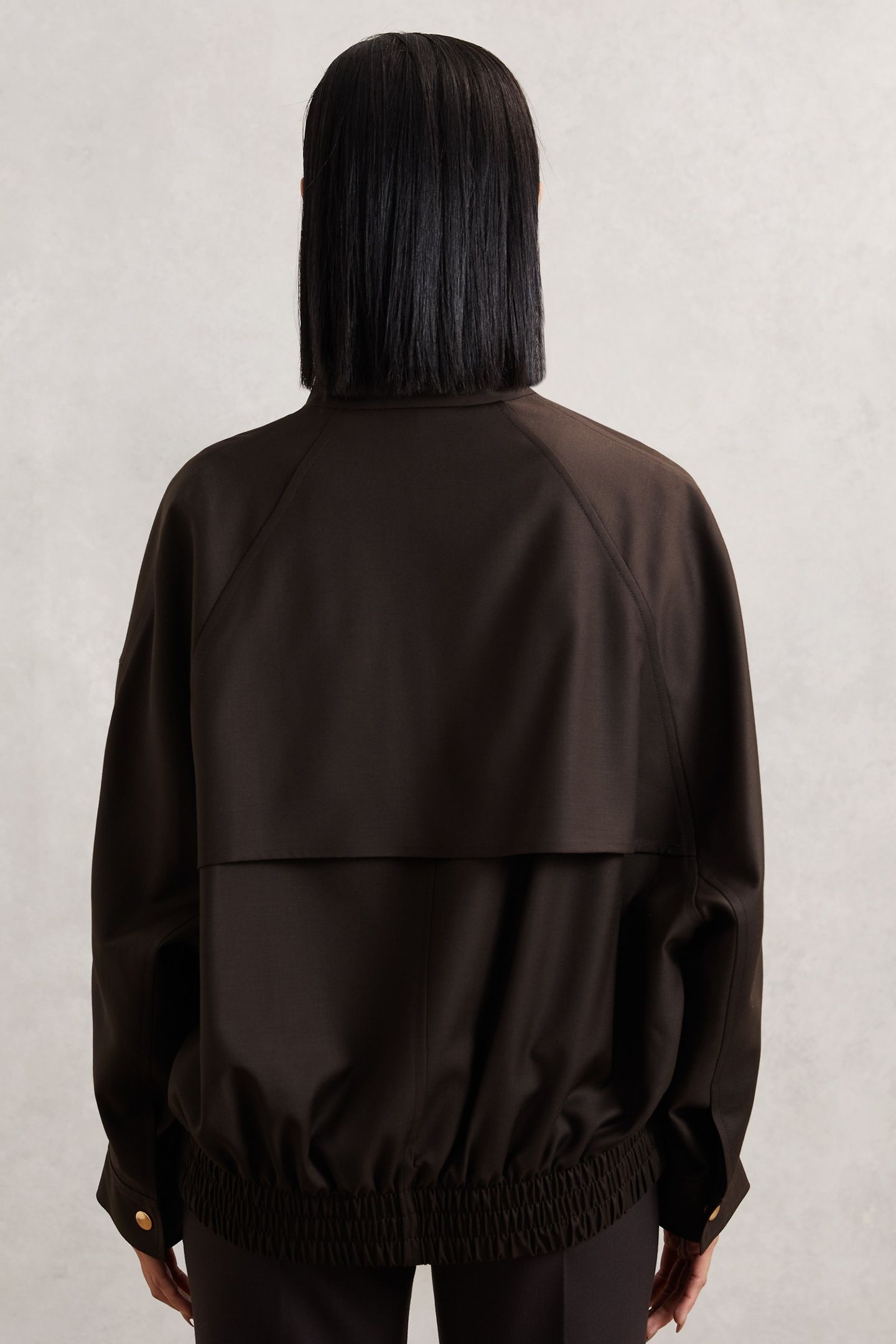 CASUAL BOMBER JACKET CHOCOLATE BROWN 2