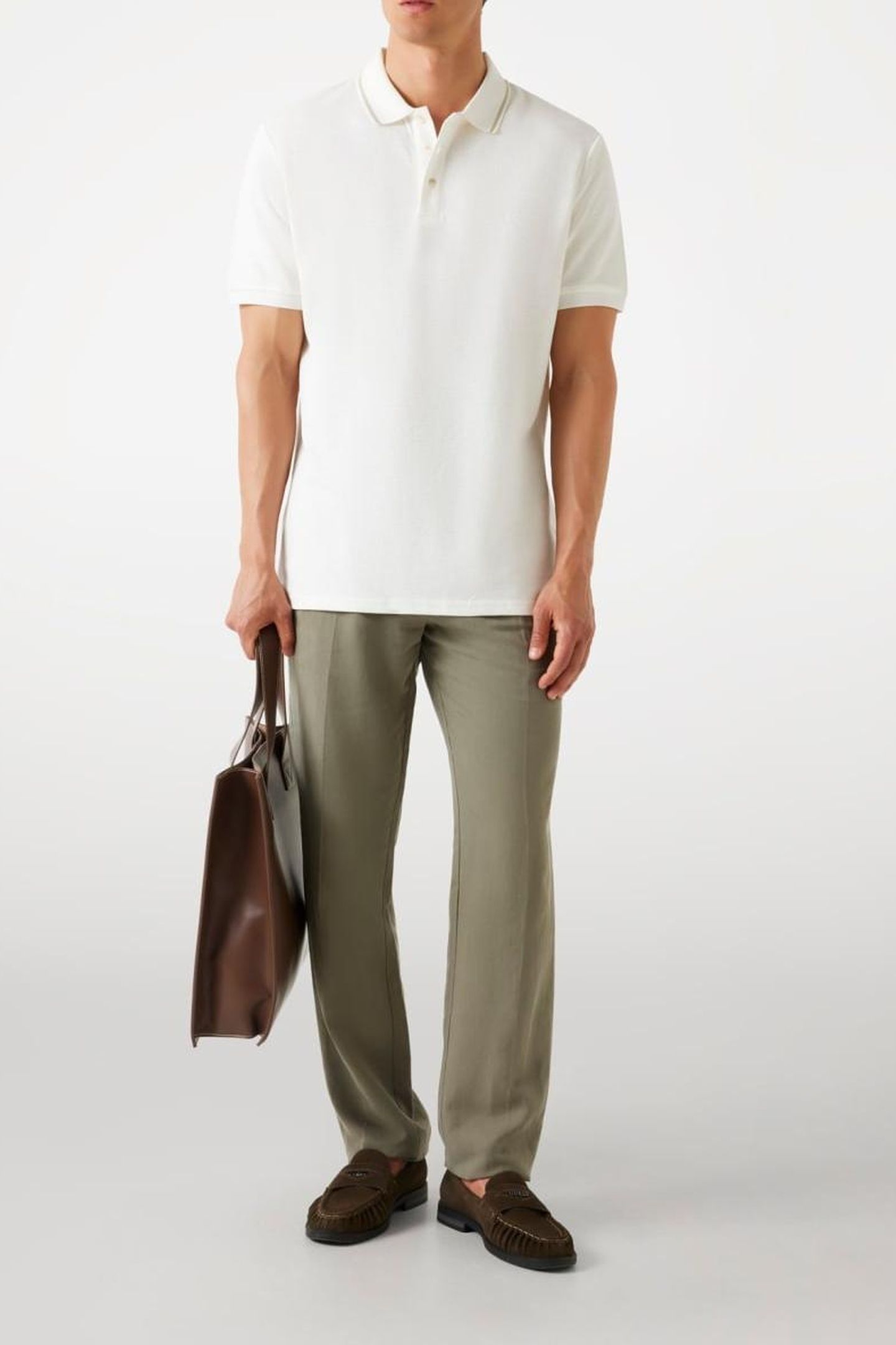 MARCIANO BY GUESS SS POLO OPEN PLACKET SPIRIT WHITE 1