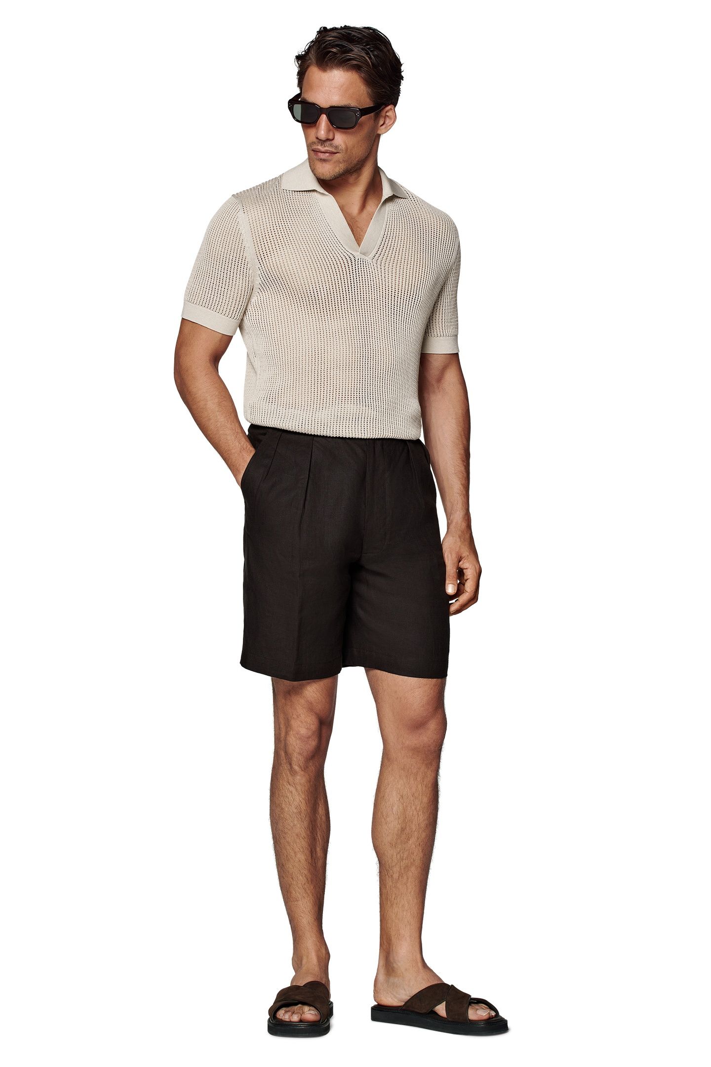 MIRA SHORTS DARK BROWN DARK BROWN 2