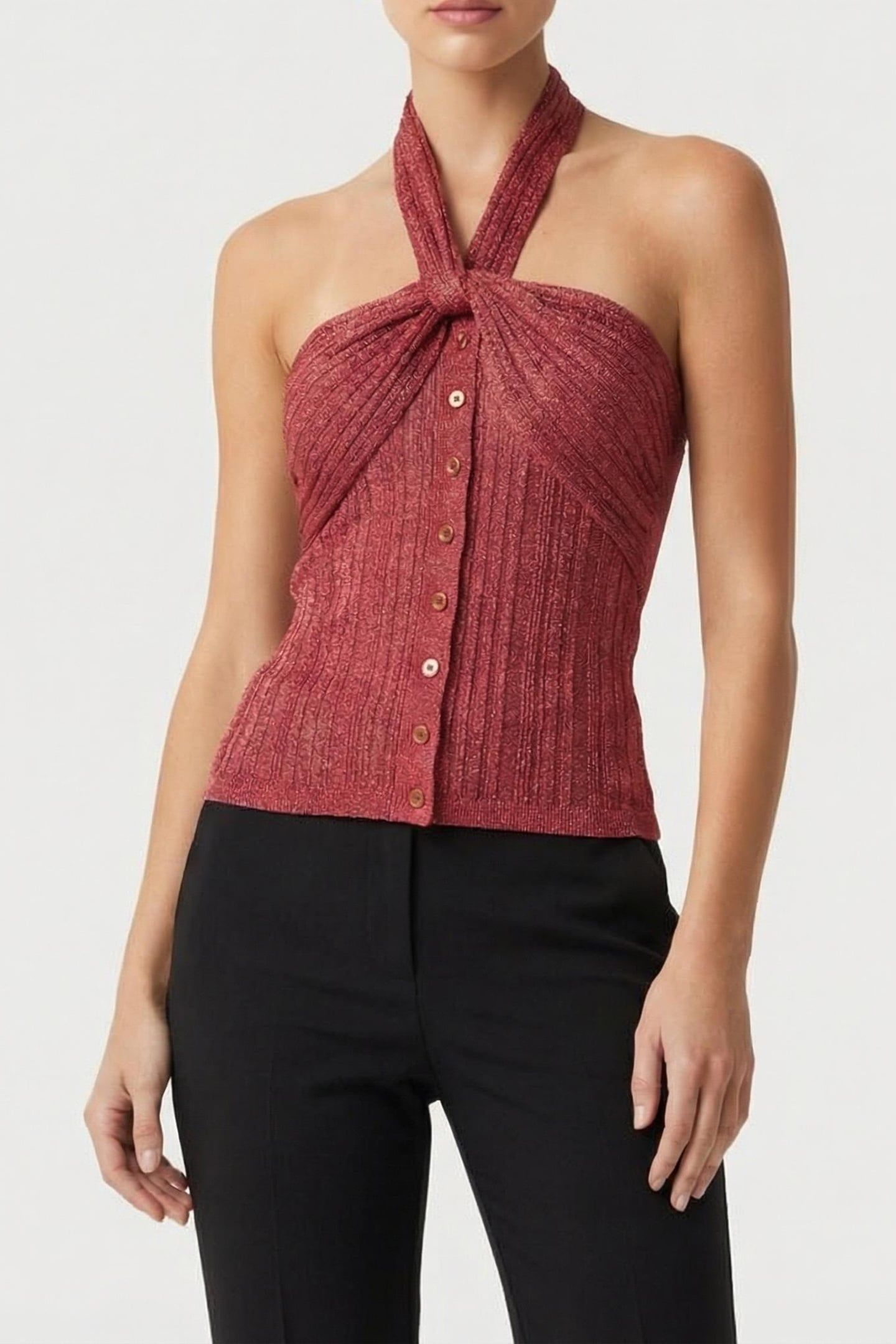 MARCIANO BY GUESS GIA SWEATER TOP BLACK LUREX BLACK 1