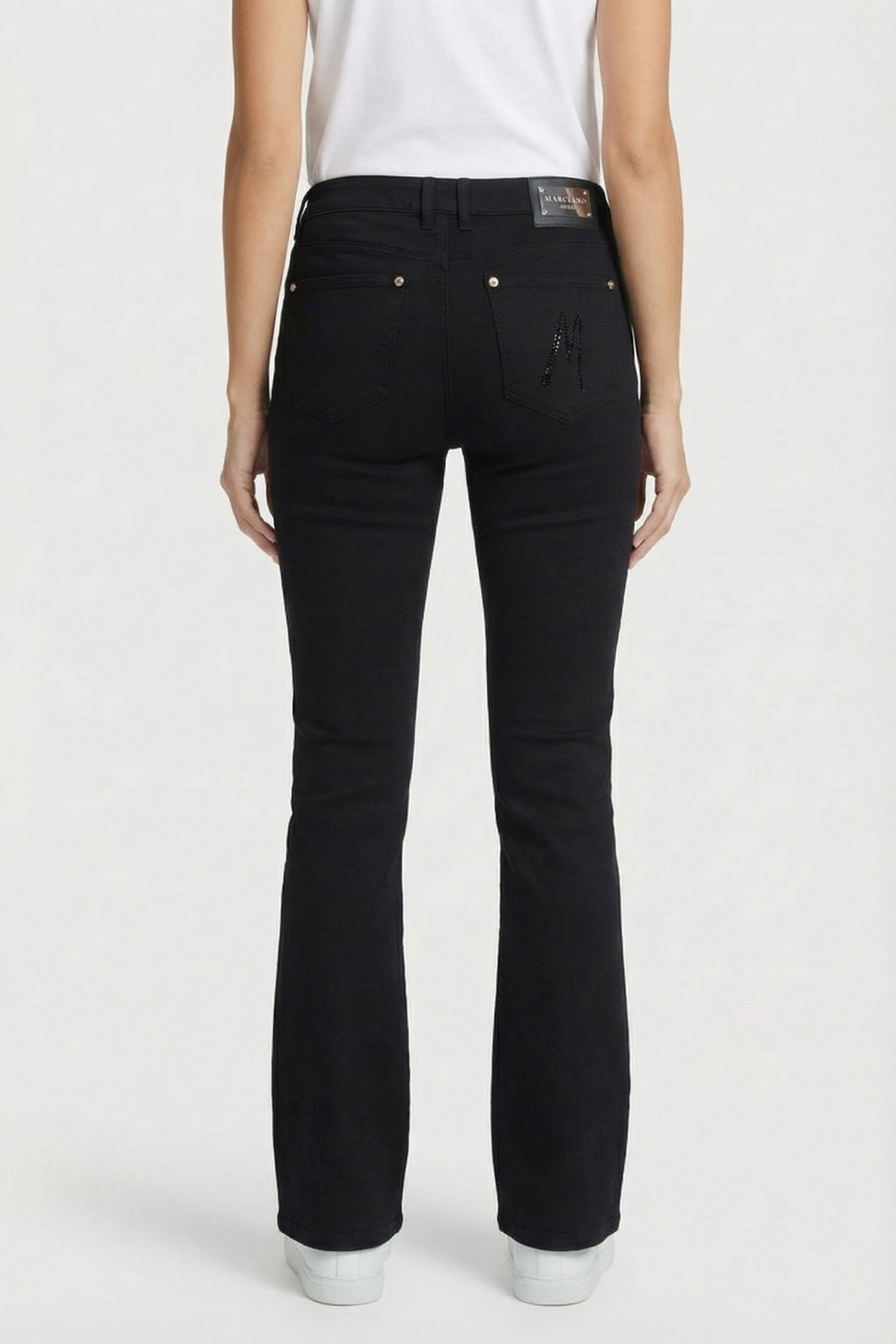 MARCIANO BY GUESS NEW KAYLA DENIM JET BLACK MULTI 2