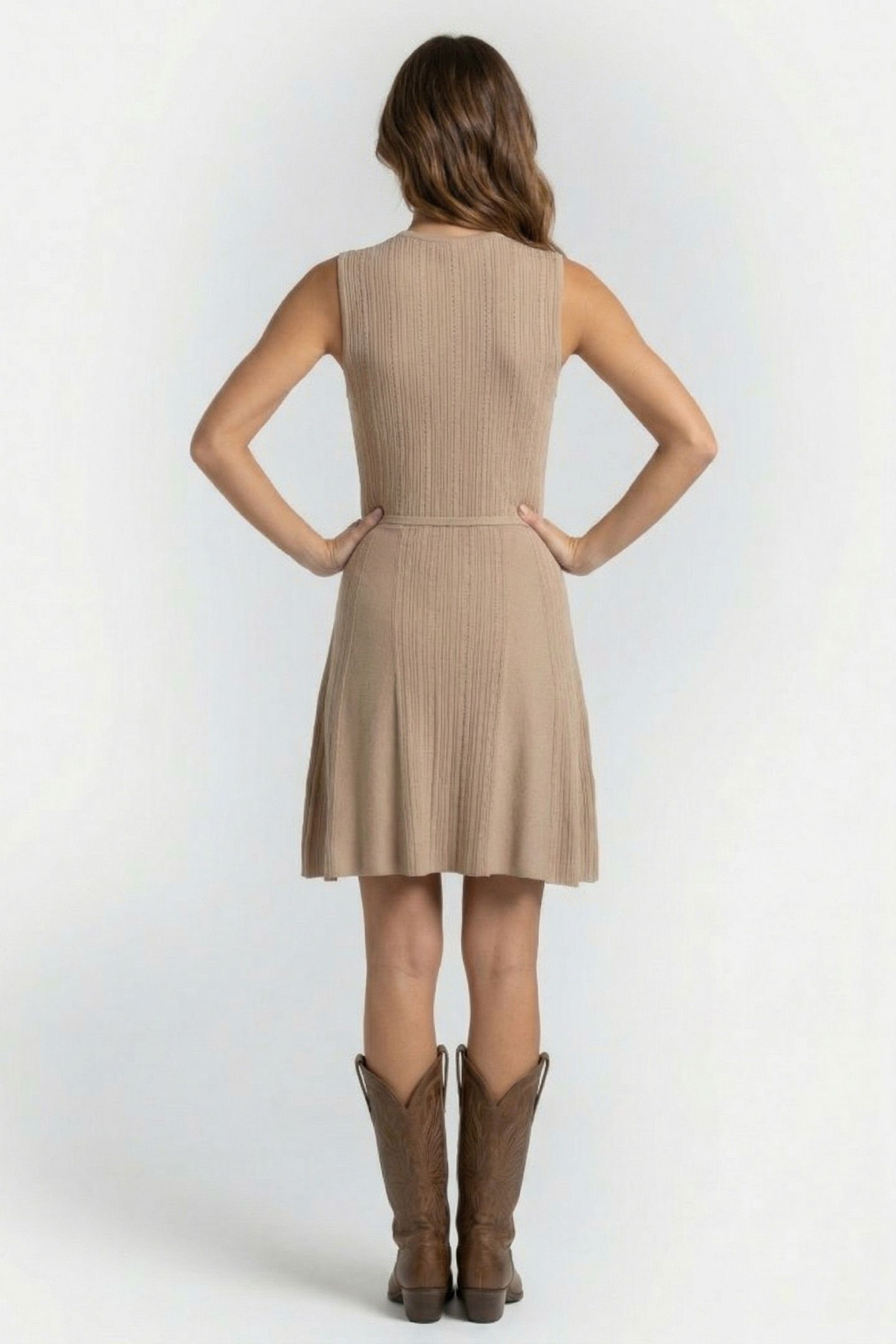 MARCIANO BY GUESS GIADA SL SWEATER DRESS NATURAL ALMOND 2