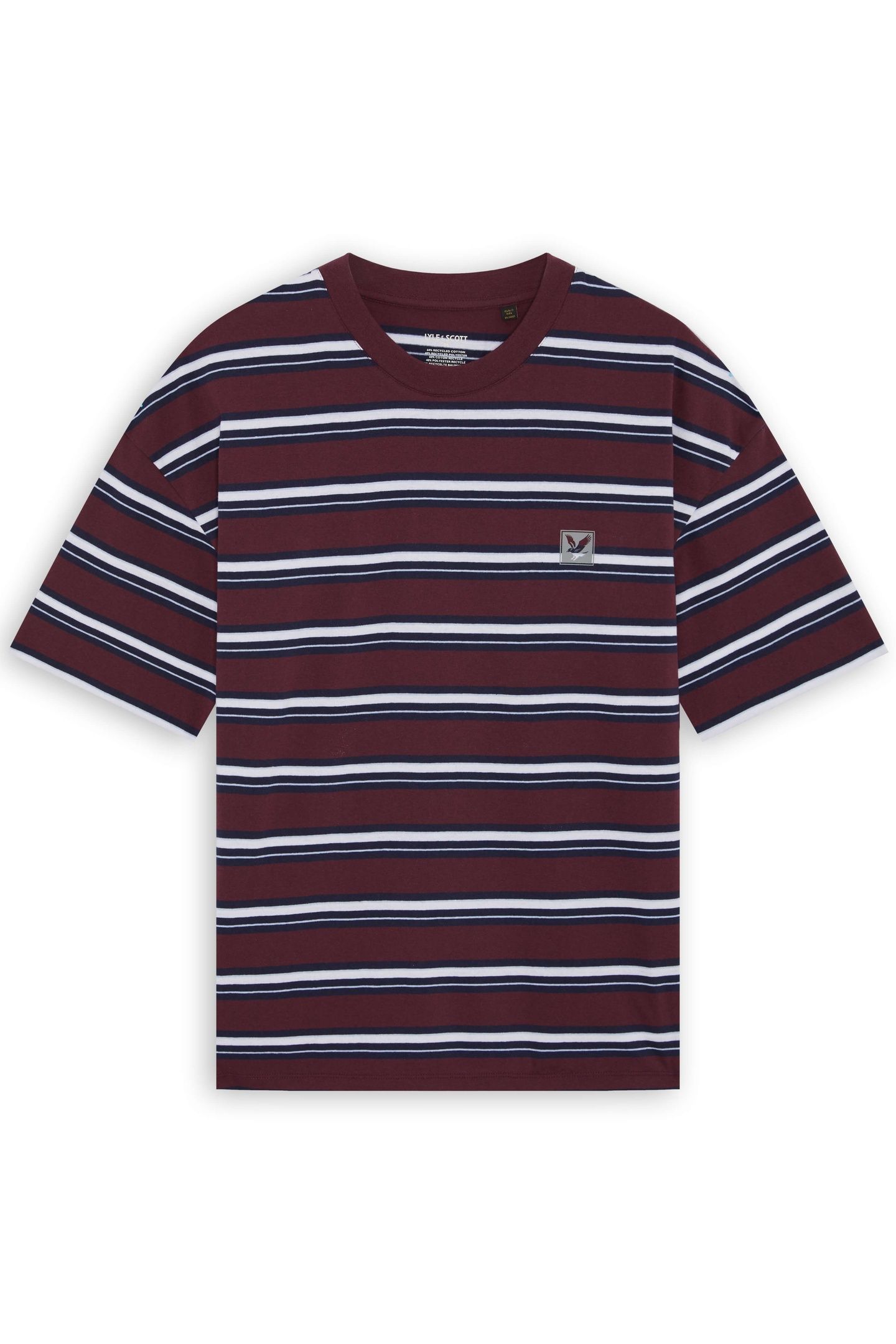 STRIPED 3 PACK RELAXED T-SHIRT NAVY STRIPE/WHITE/NAVY 4
