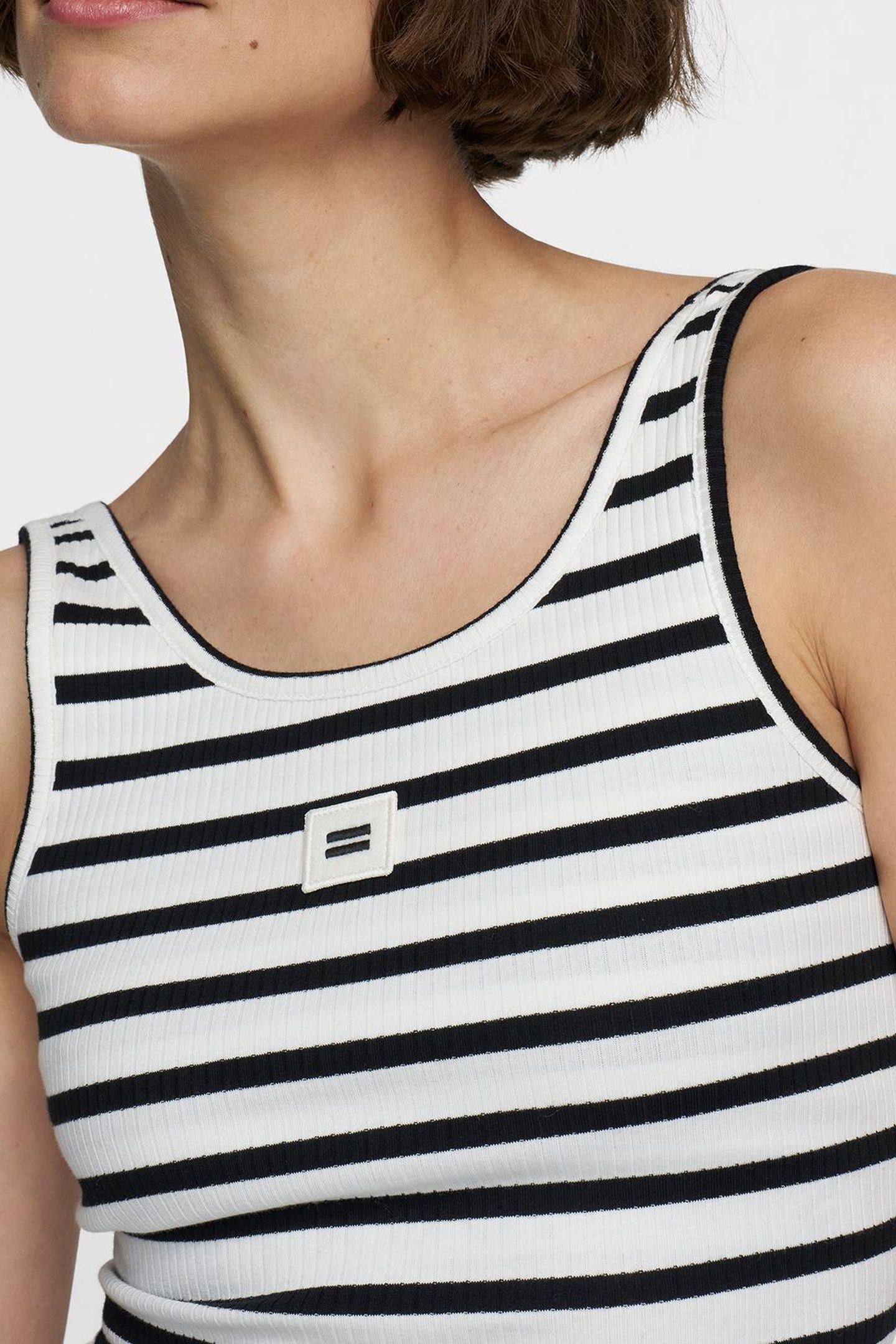 BALLET TOP BACK SCOOP STRIPES ECRU/BLACK 6