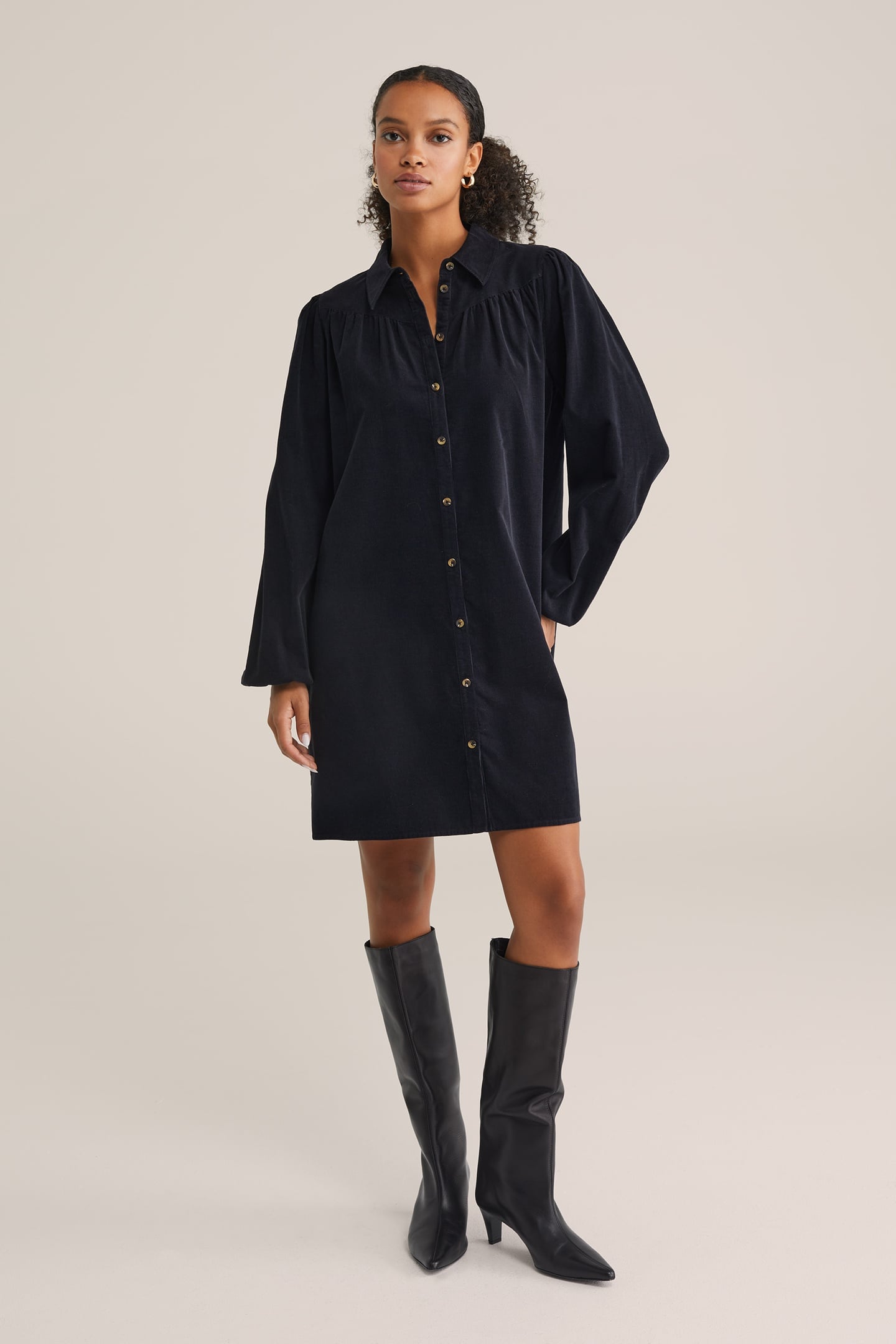 DRESS MID LENGTH BLACK 1