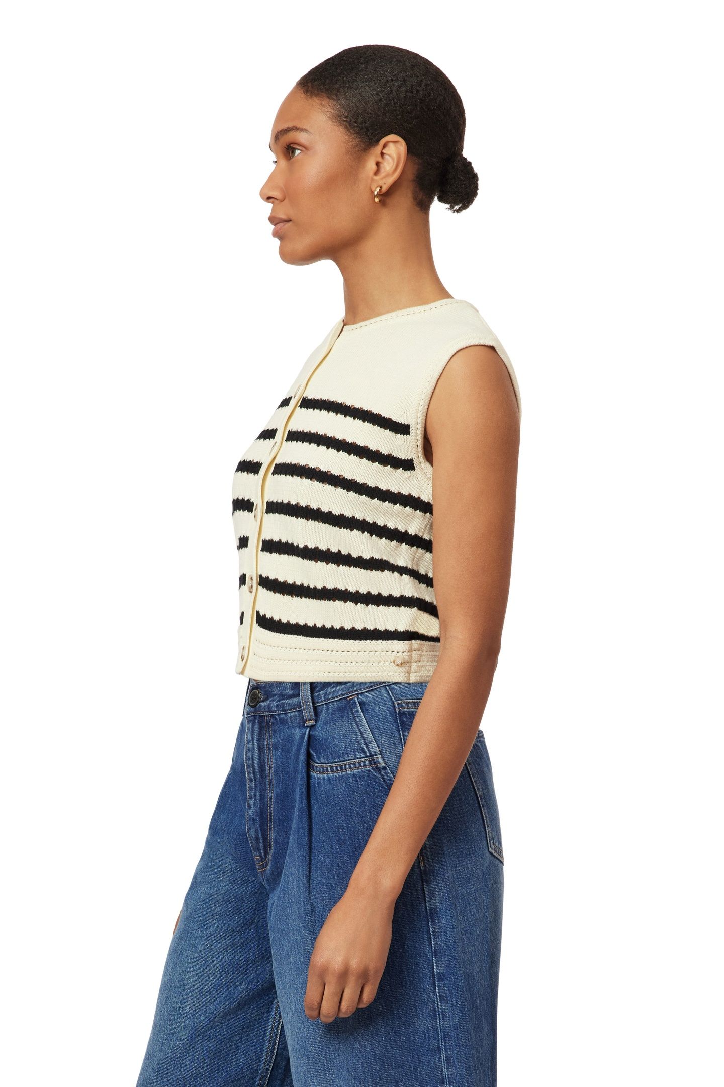 CREW NECK VEST SUGAR SWIZZLE / BLACK NIGHT 5