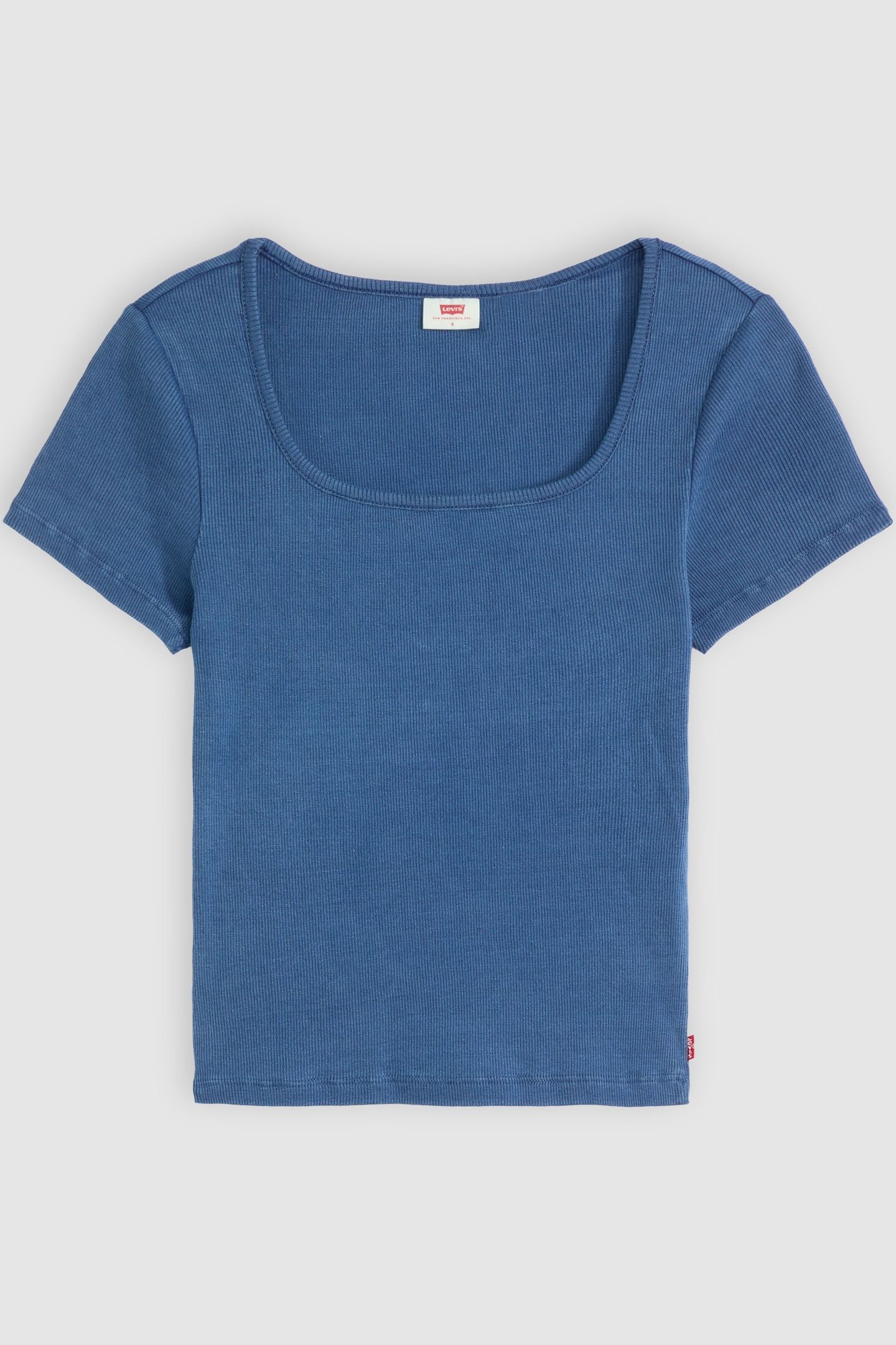 ESSENTIAL SQUARE NECK TEE BLUE 4