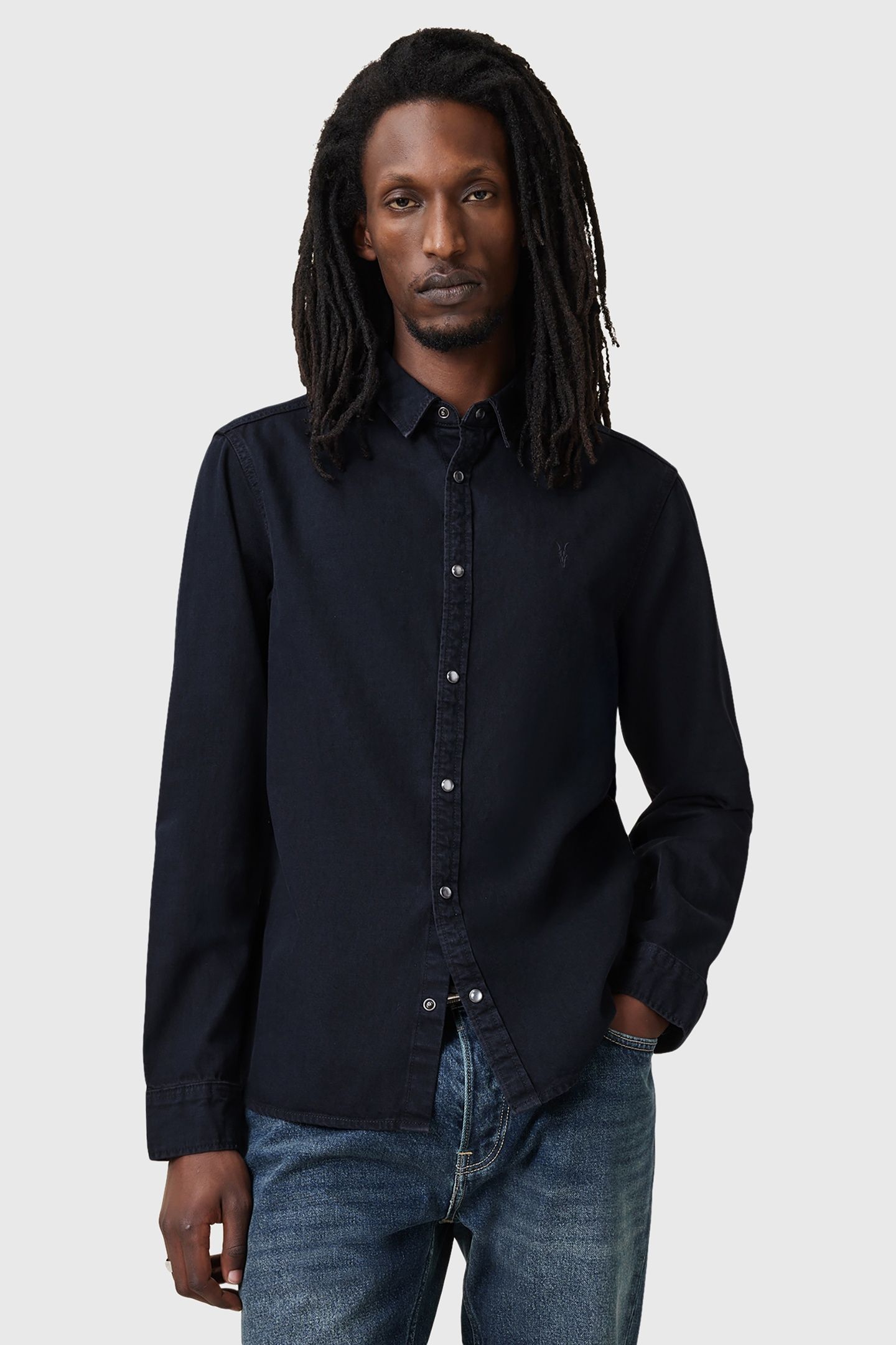 GLEASON LS SHIRT BLUE BLACK 3
