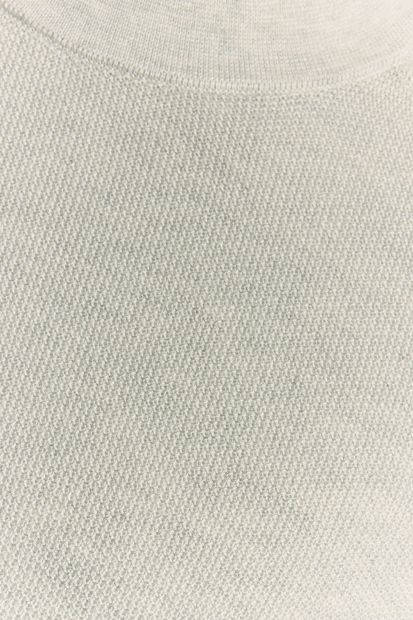 PIQUE MOCK NECK JUMPER LIGHT GREY MARL 6