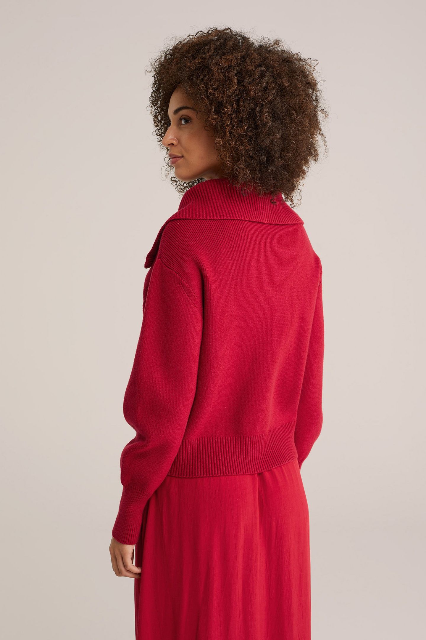 KNITTED CARDIGAN RED 2