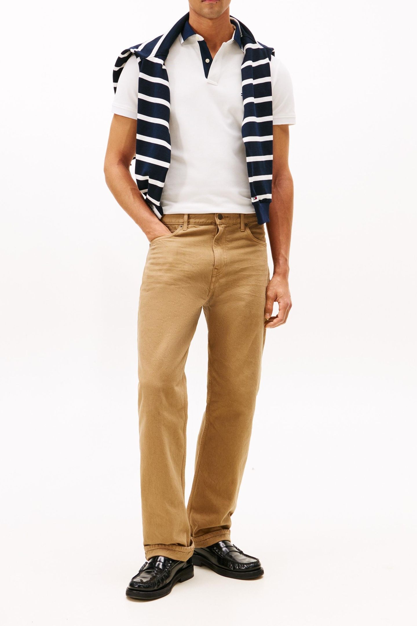 PIQUE GRAFIC COLLAR POLO ECRU 2