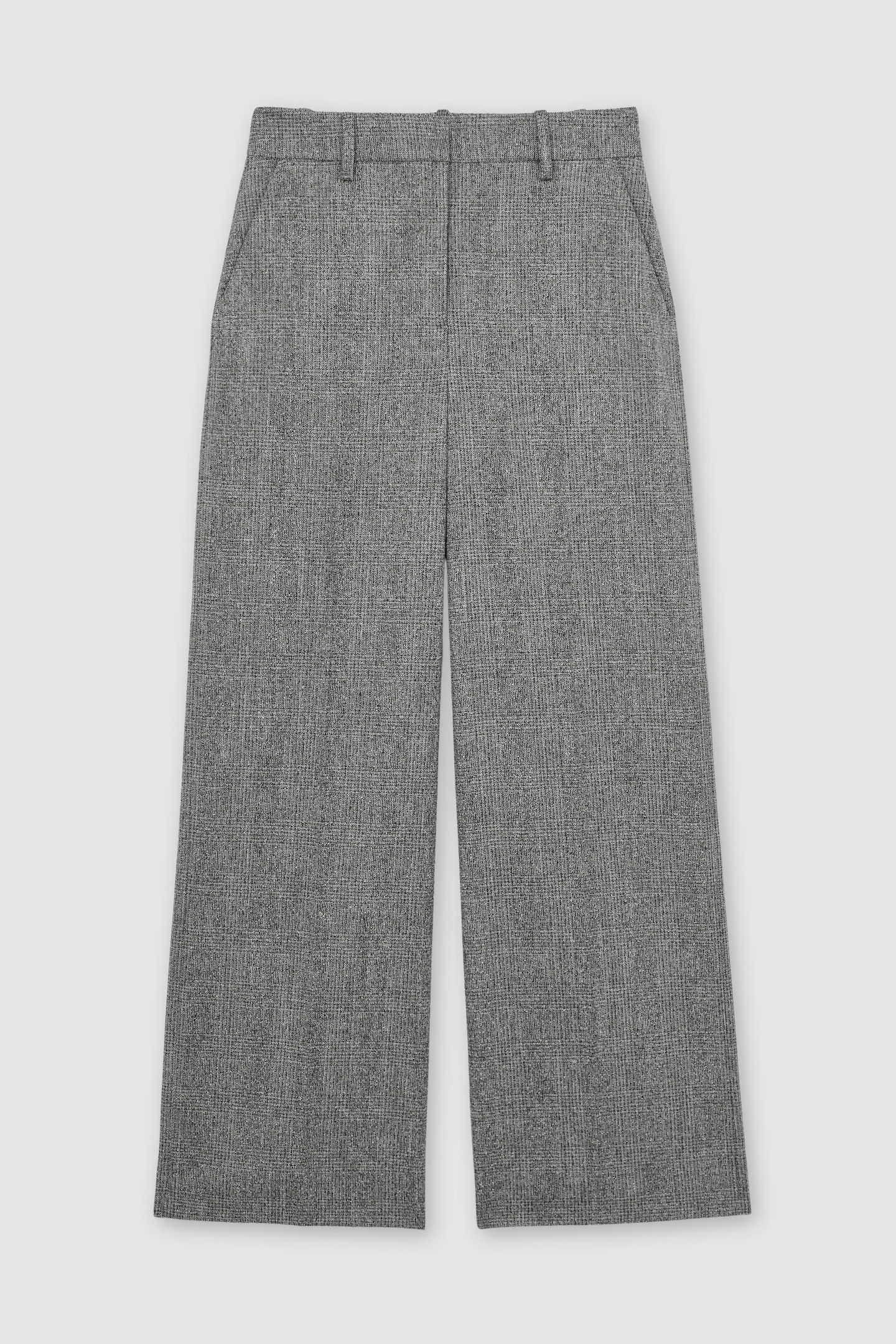 TEXTURE WIDE LEG TROUSER GREY 7