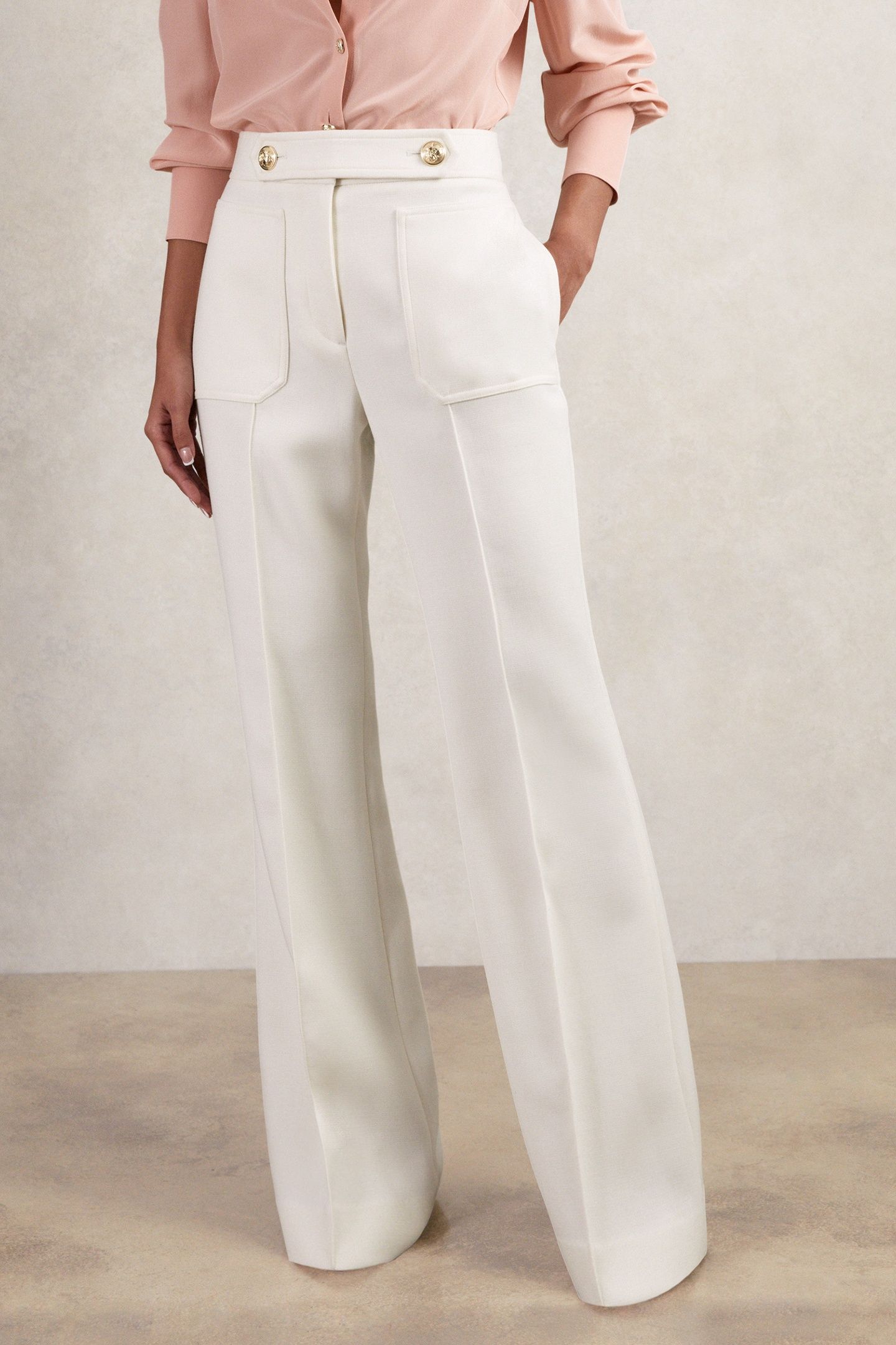 OCCASION FLARE TROUSER WHITE 6