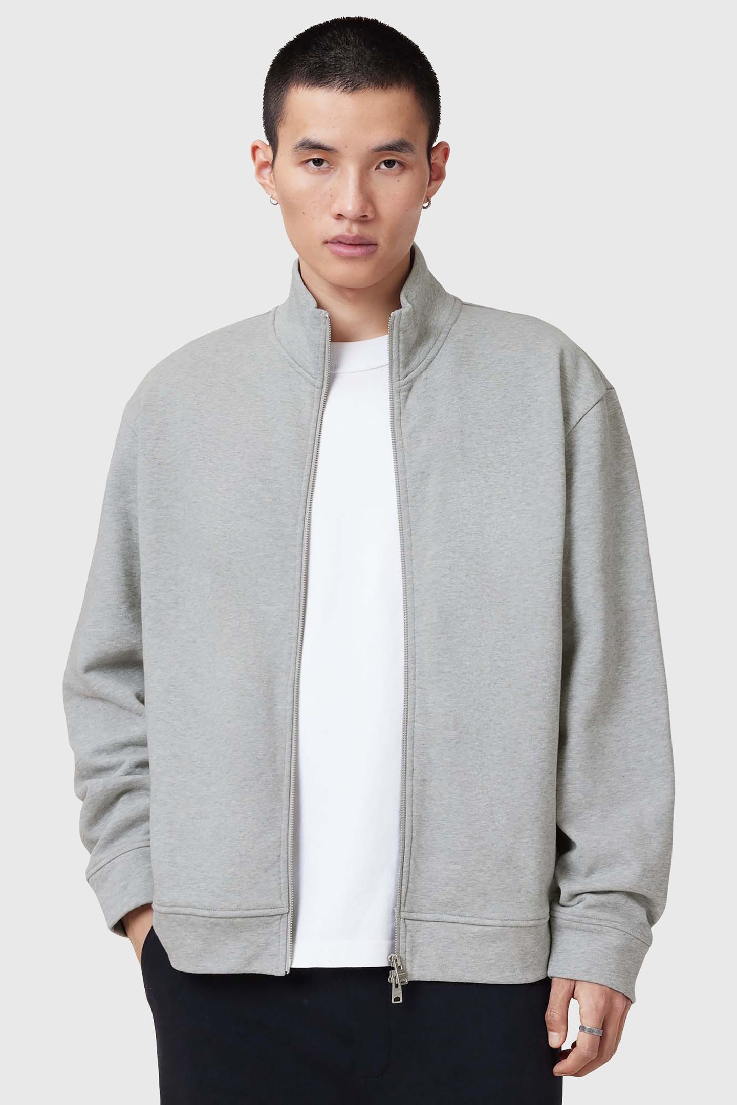 CARSON TRACK JACKET GREY MARL 1
