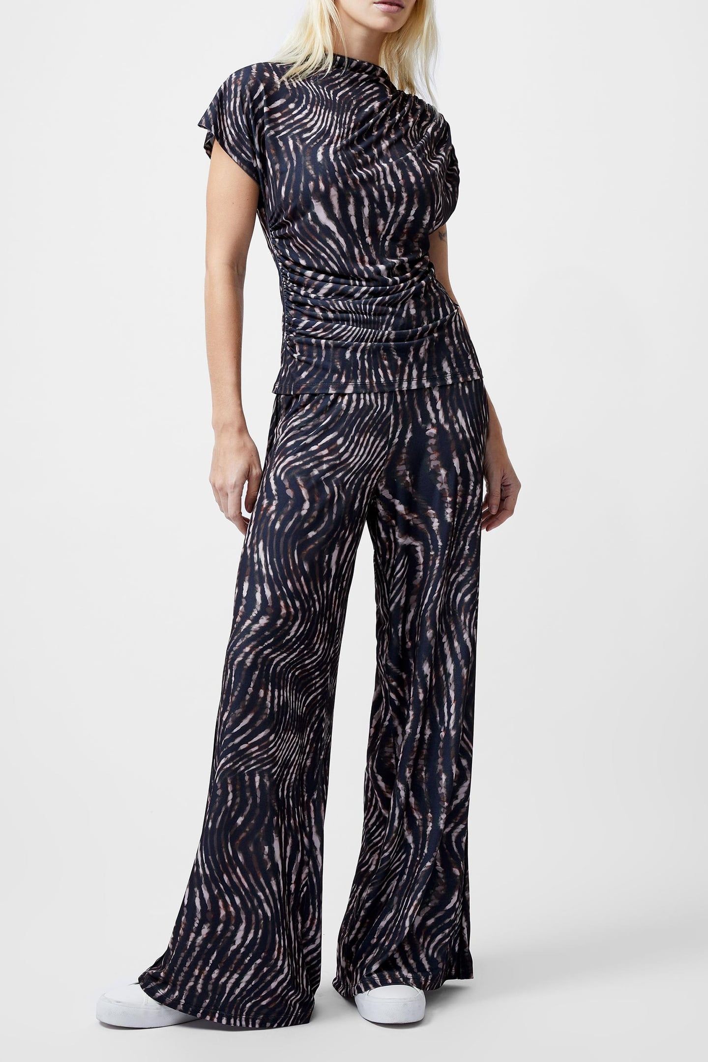 ZINA PORTIA TROUSER BROWN MULTI 1