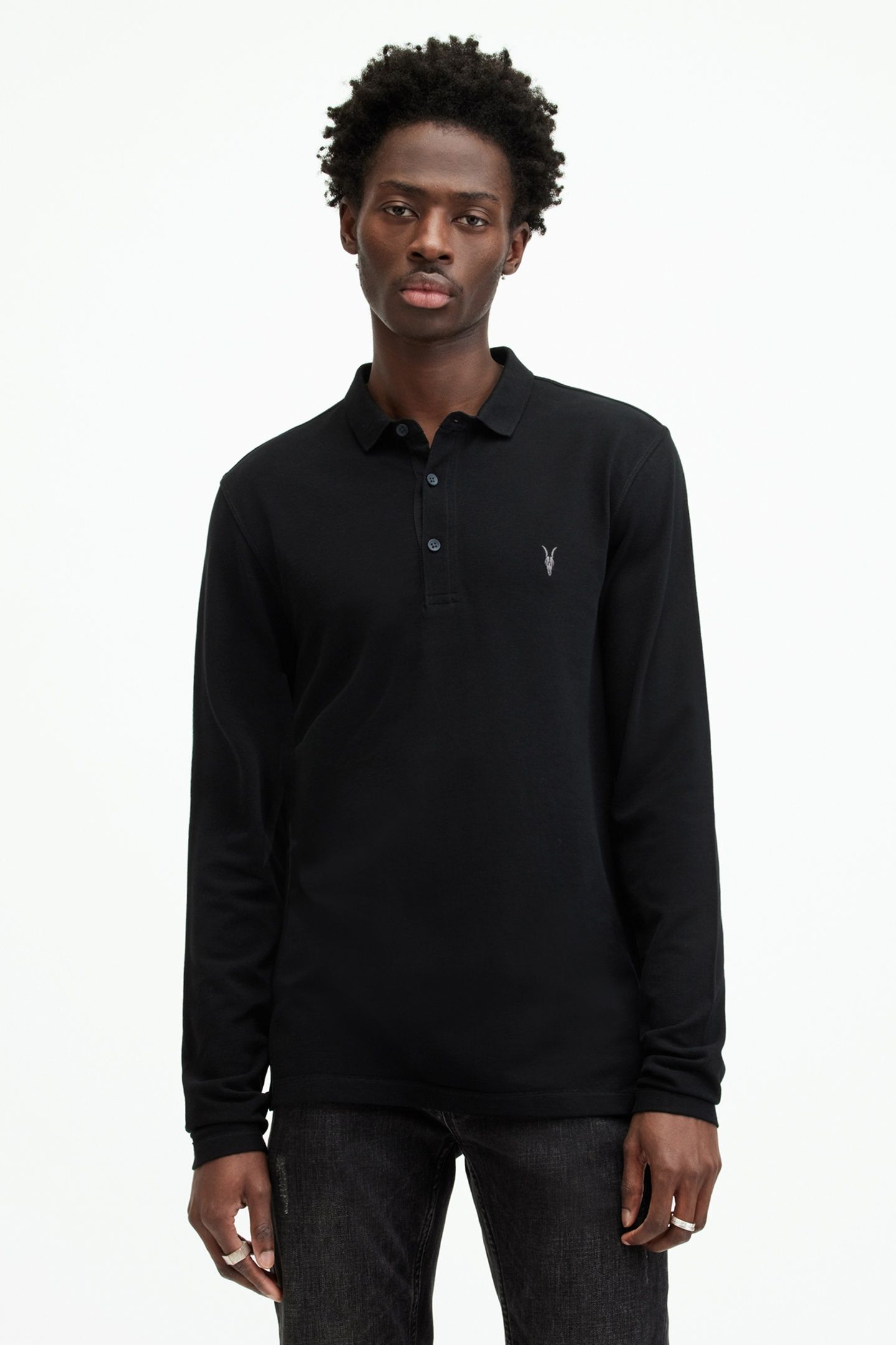 REFORM LS POLO BLACK 1