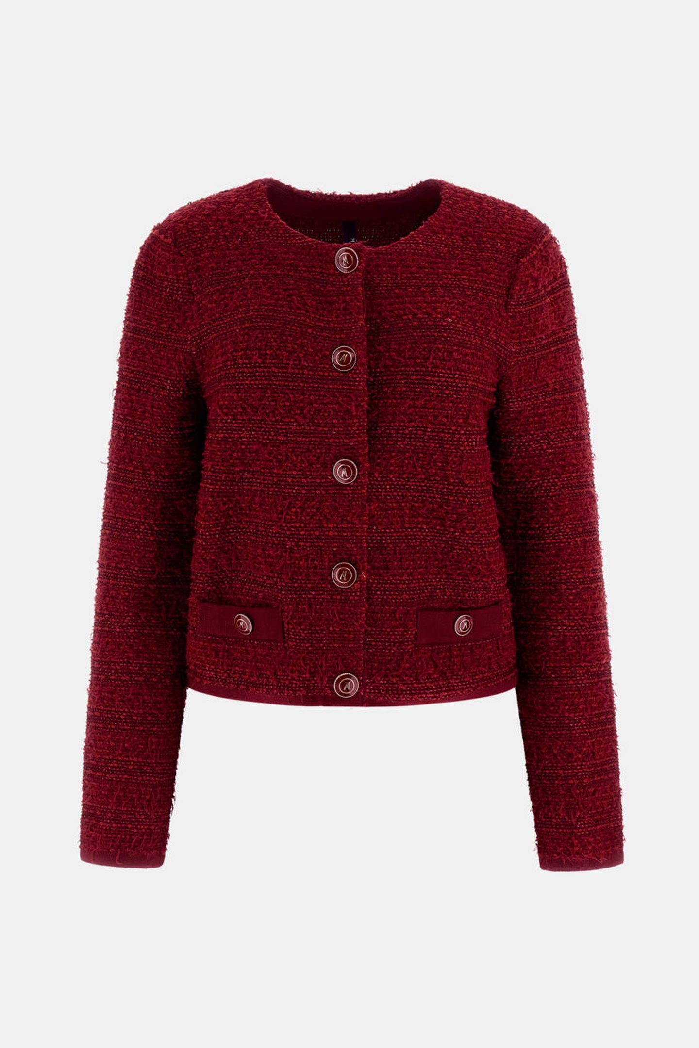 MARCIANO BY GUESS AMELIA CARDI SWEATER DARK JAM RED 4