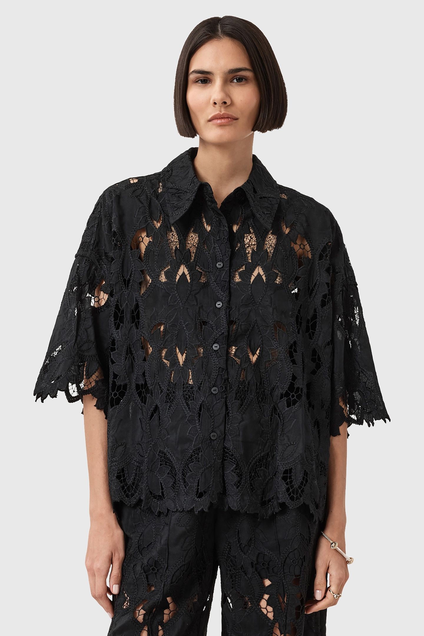 CHARLI EMB SHIRT BLACK 4