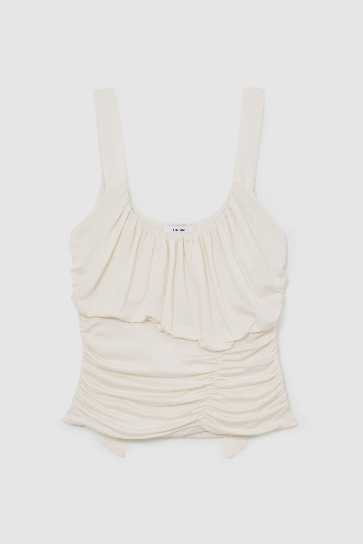 RUCHED VEST IVORY 4