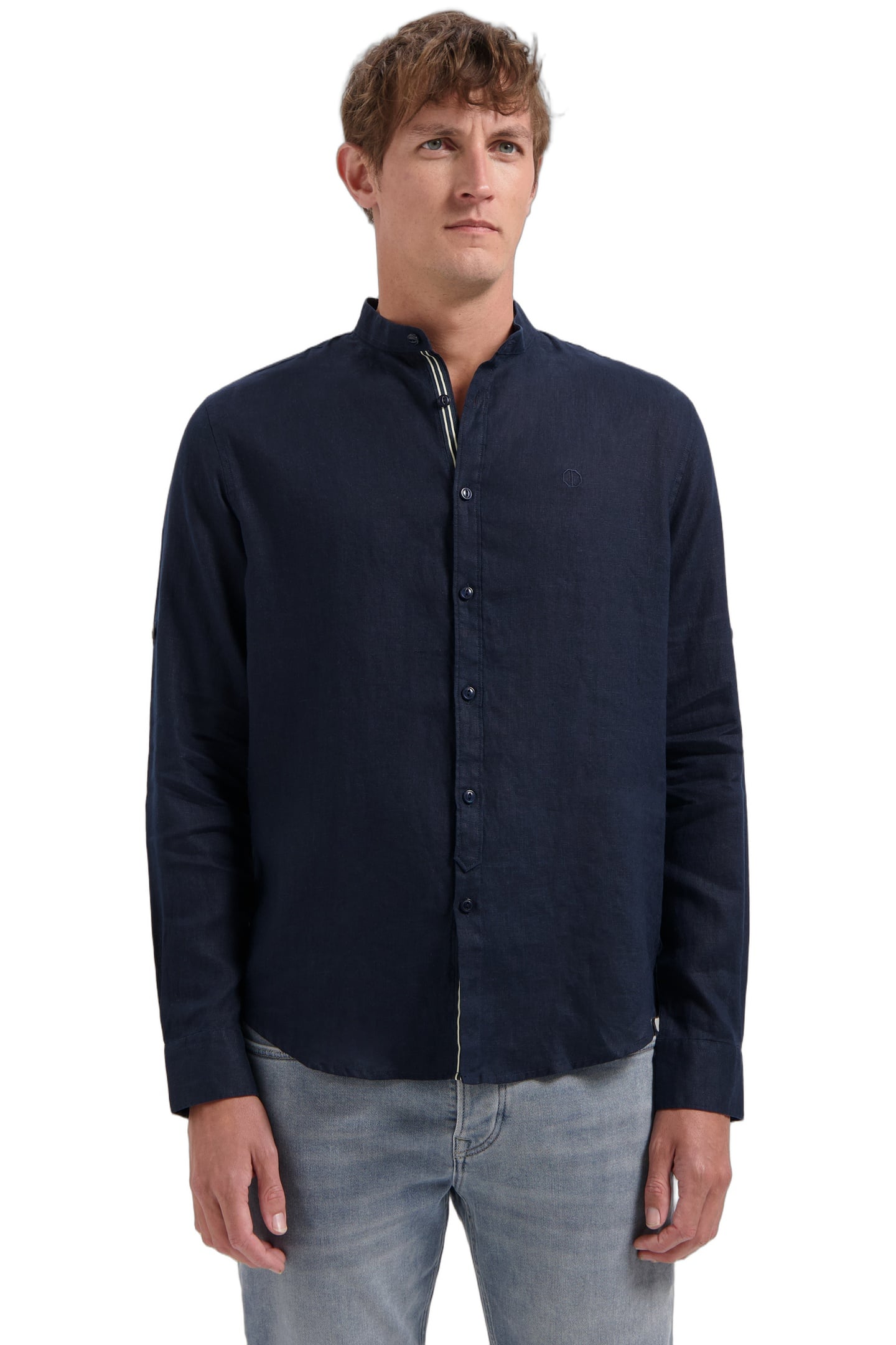 DS-ANDRU MAO SHIRT DK. NAVY 1