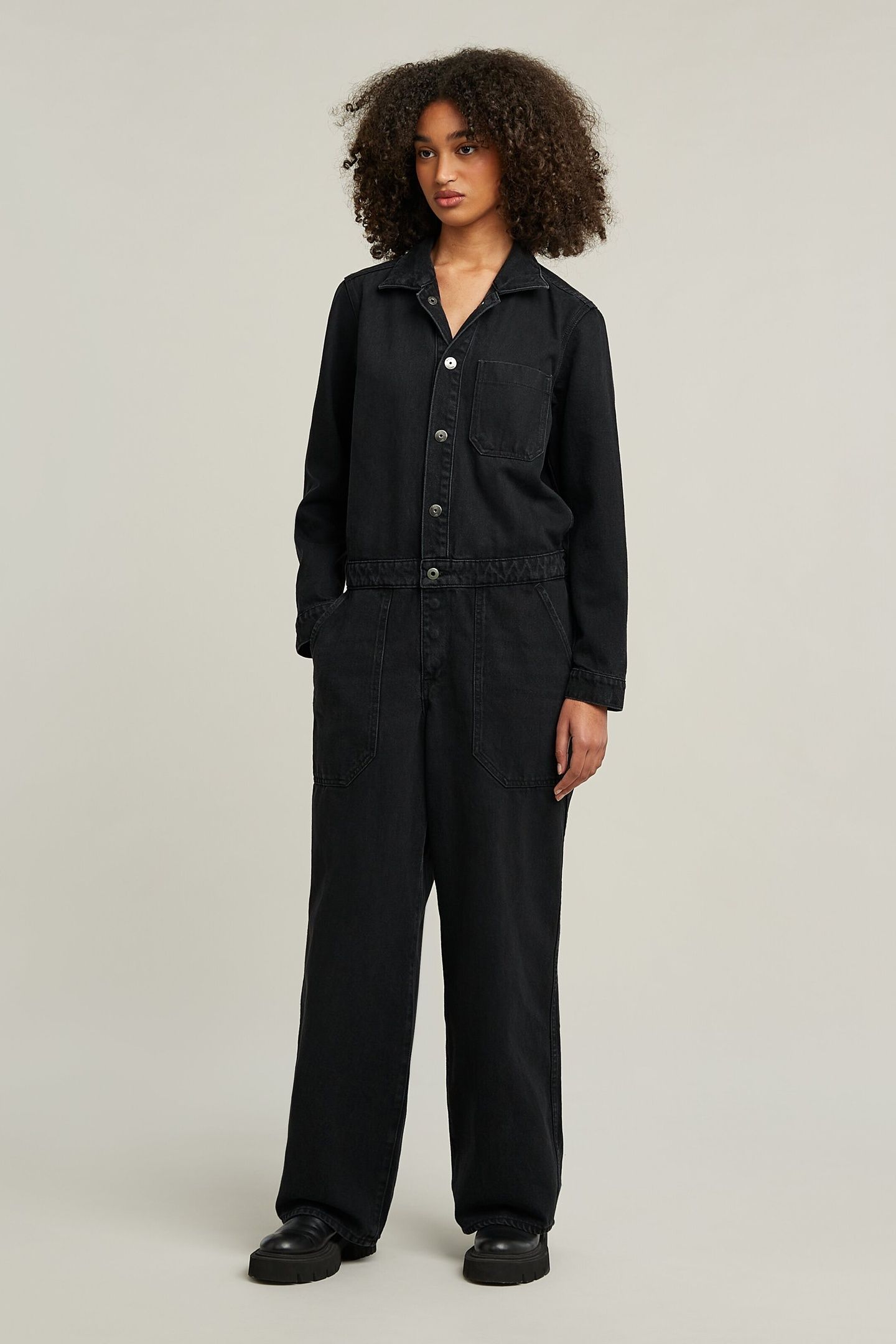 1 POCKET OVERALL L/S WORN IN BLACK ONYX 2