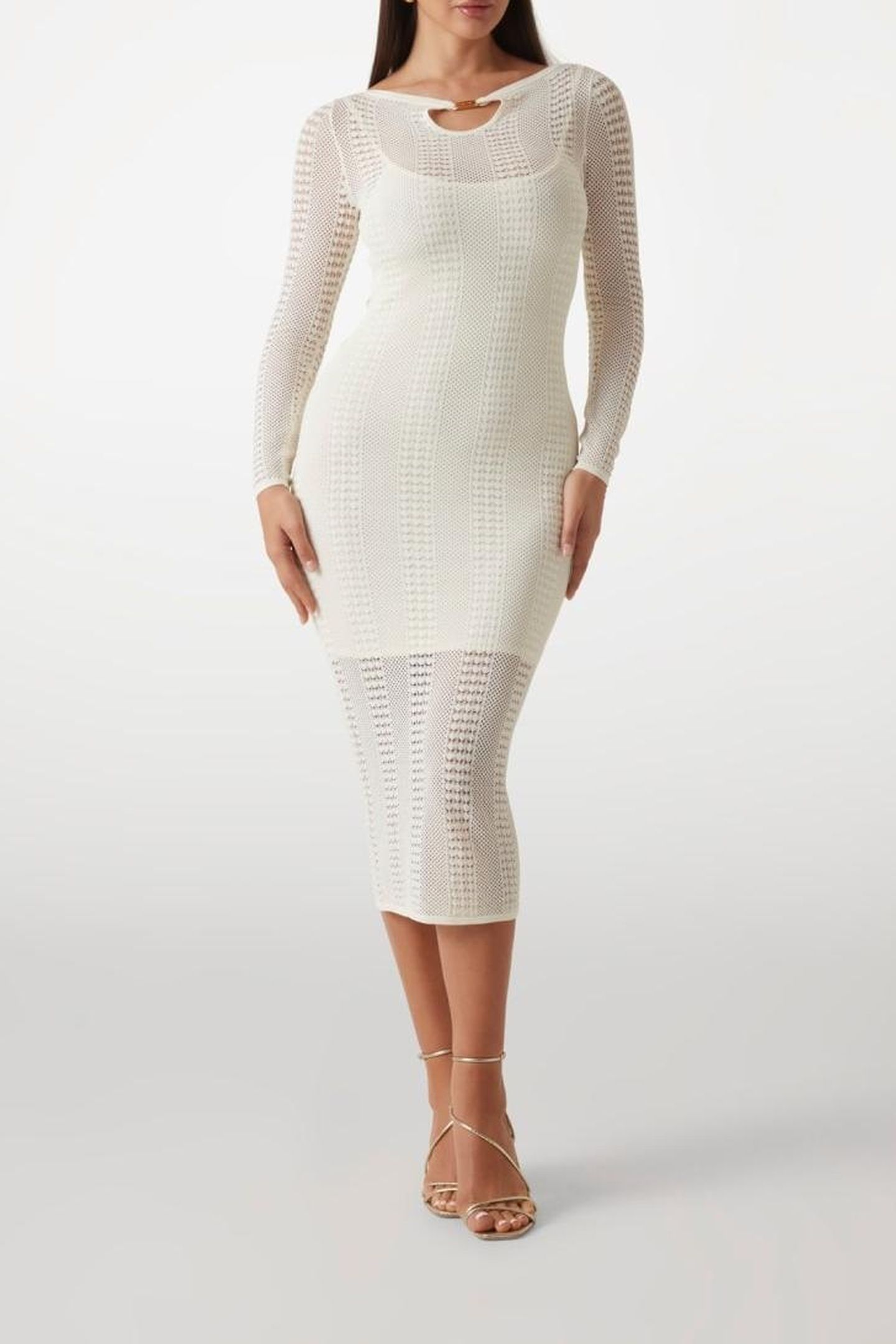 MARCIANO BY GUESS EMMA LS SWEATER DRESS SANDY SHORE 1