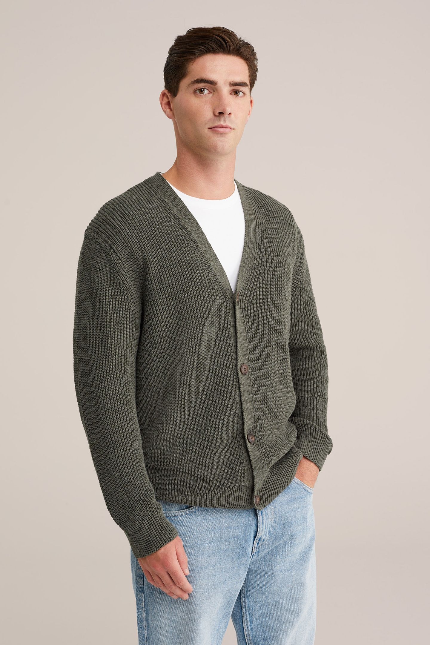 CARDIGAN DARK GREEN 1